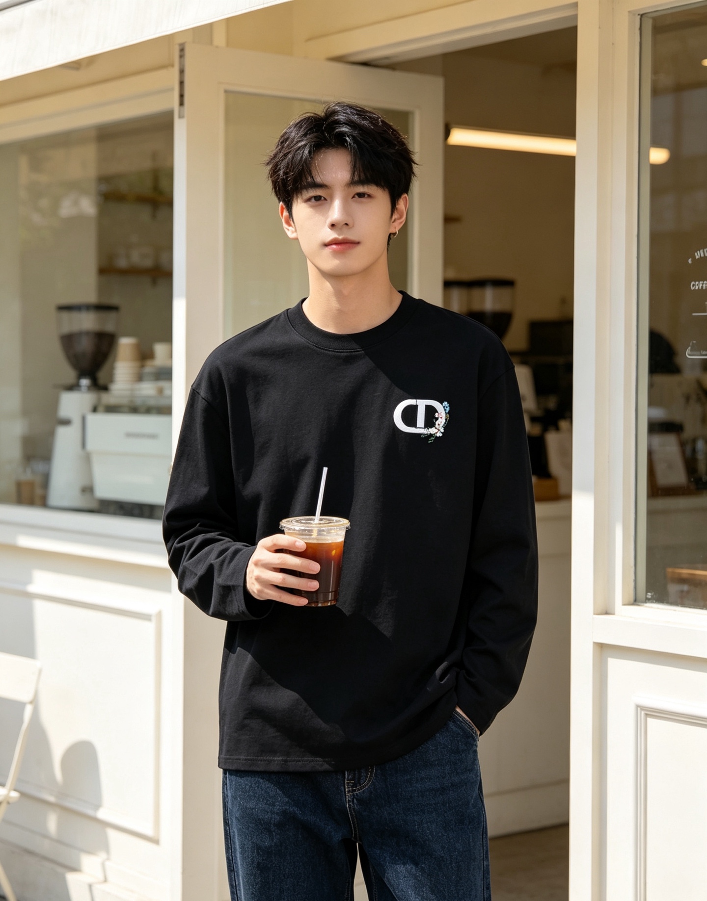 CD embroidered sweatshirt