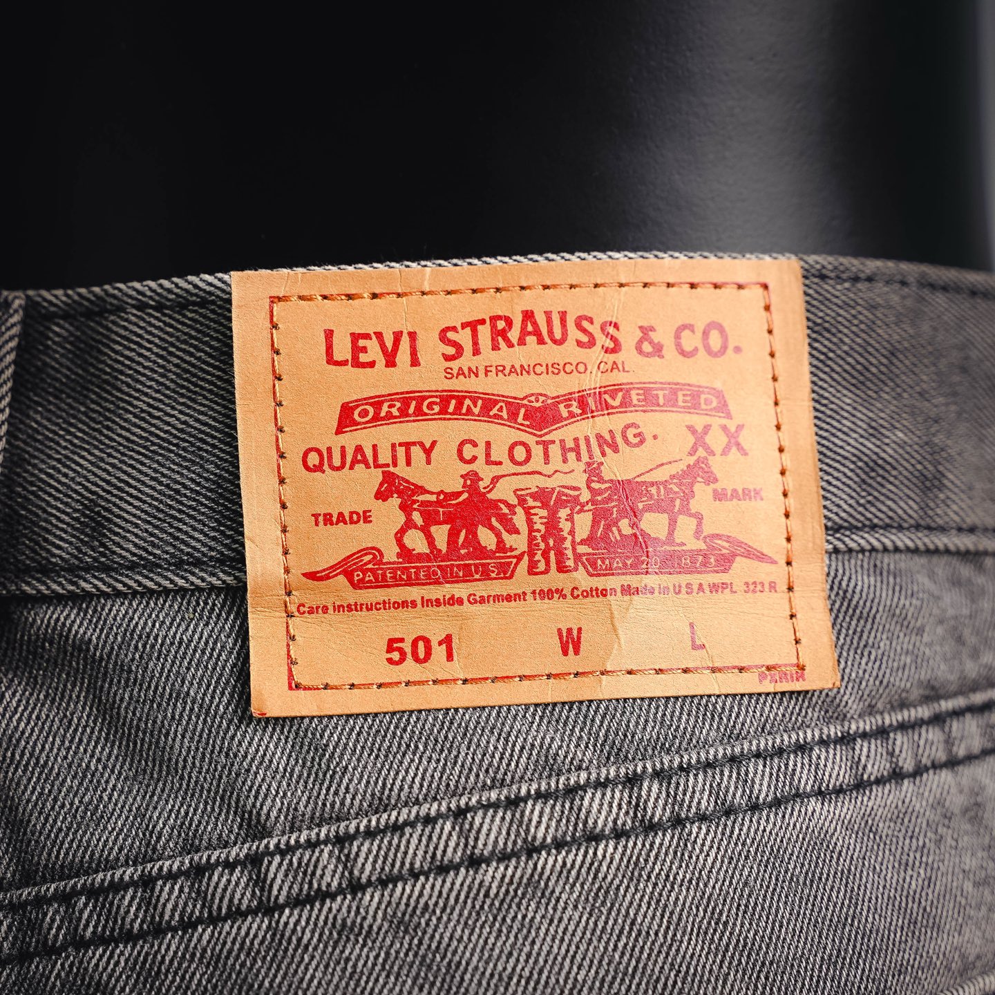 Chrome washed applique jeans