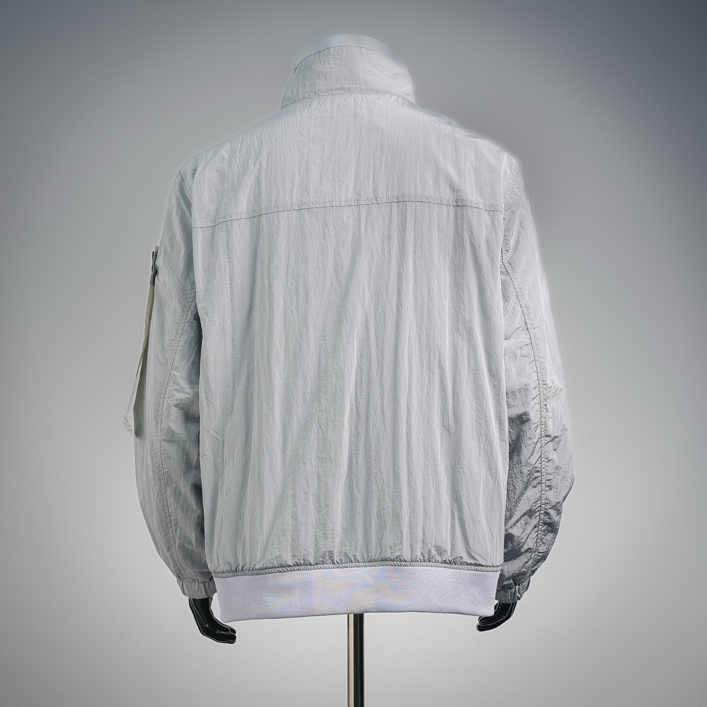 Stone nylon zip-up jacket