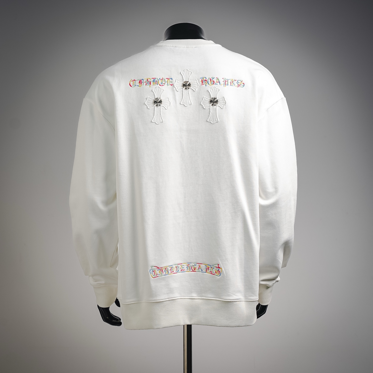 Chrome embroidered gothic sweatshirt
