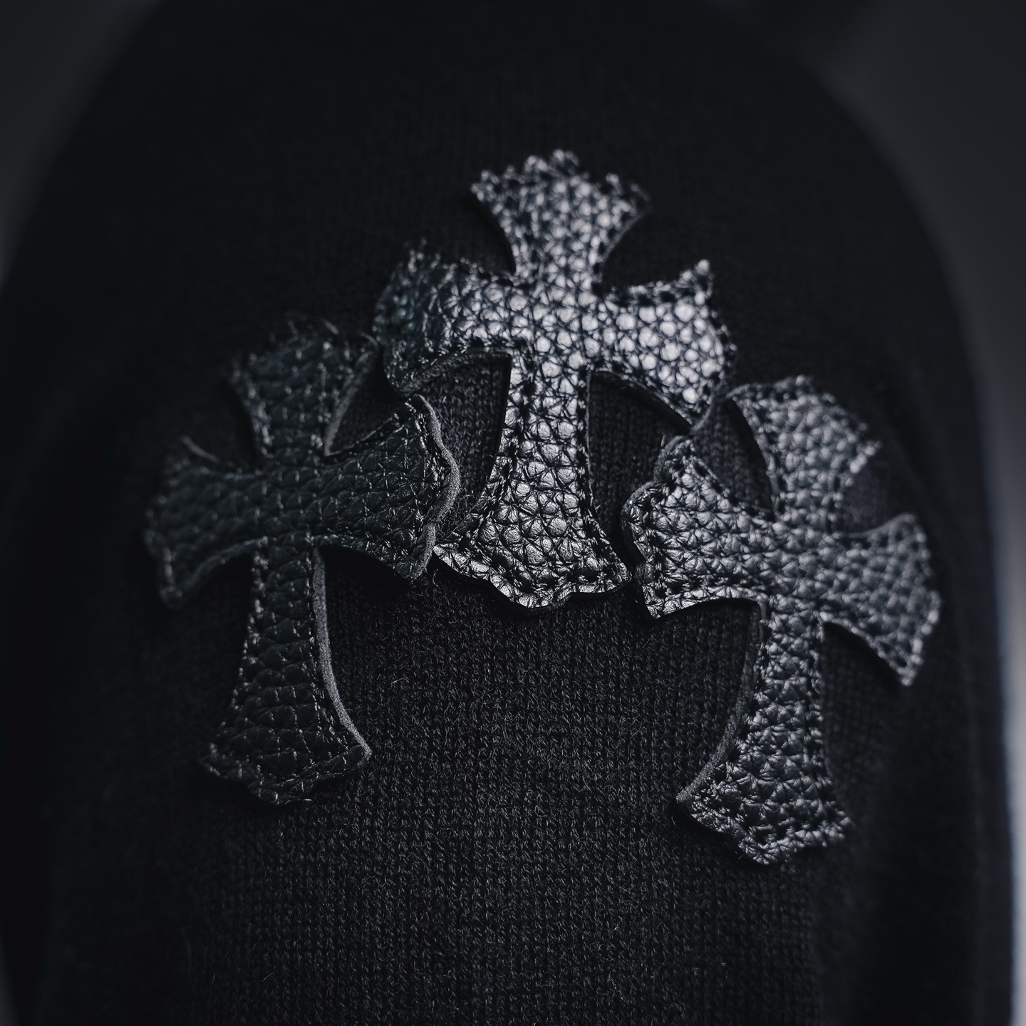 Chrome embroidered knit sweatshirt