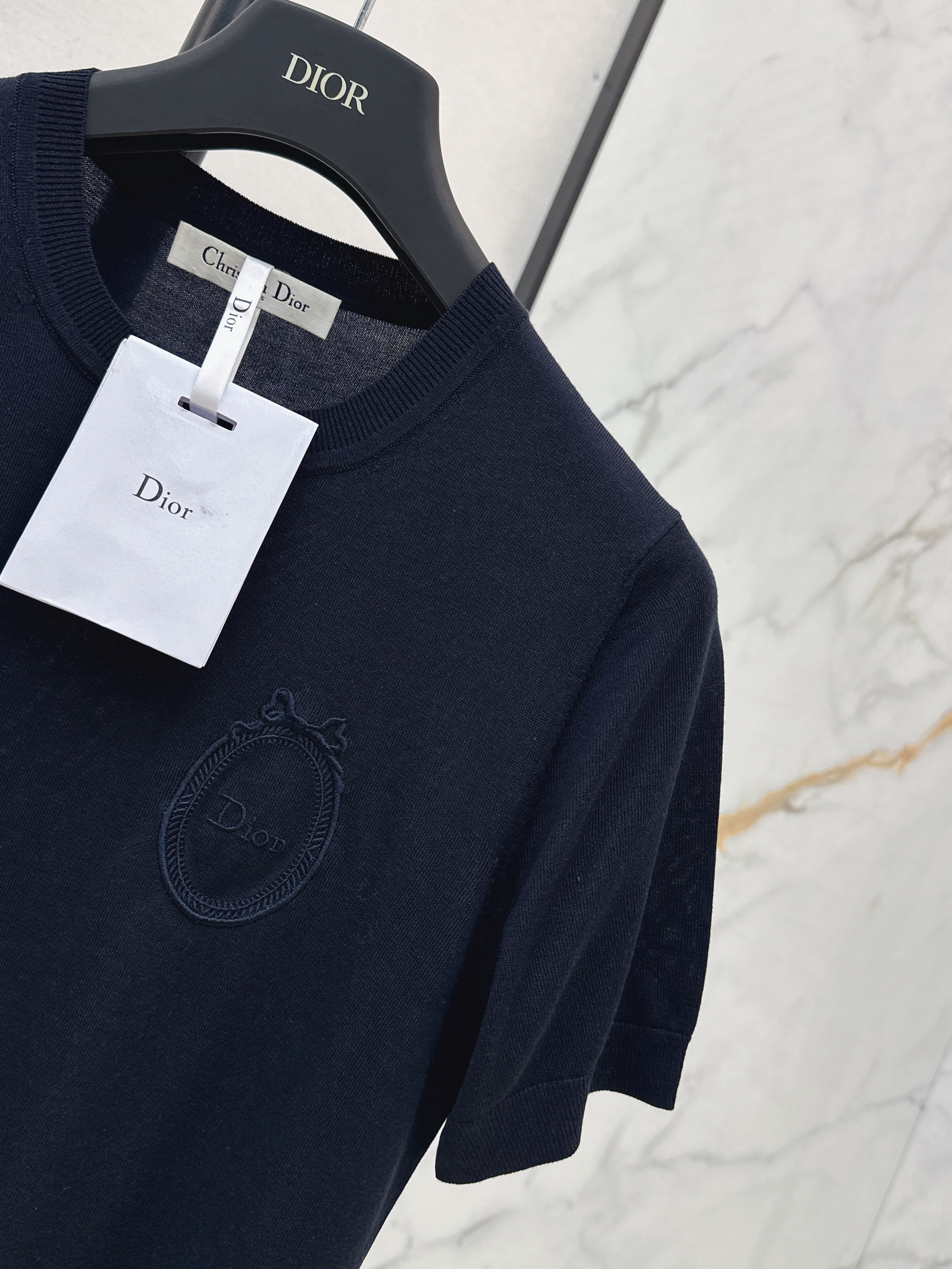 CD 26ss embroidery knit t-shirt
