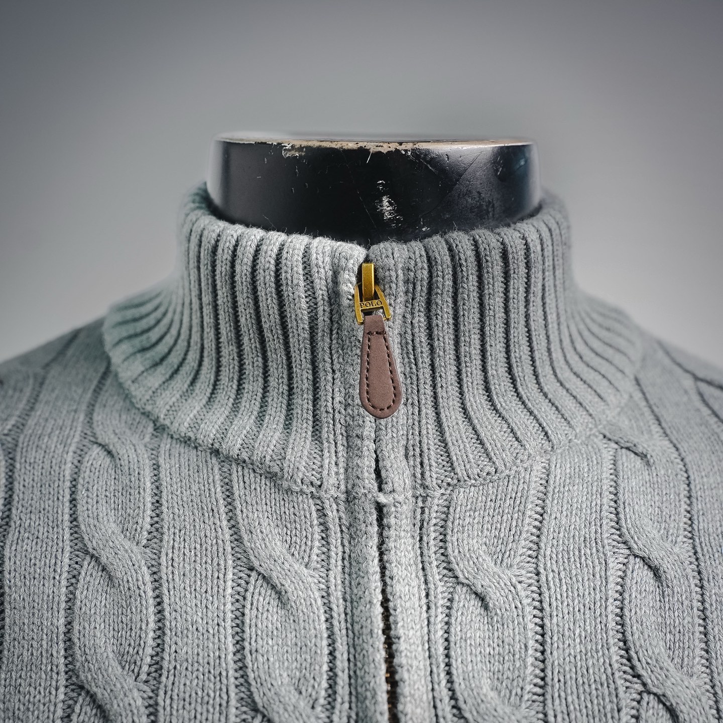 Ralph knit sweater zip-up coat