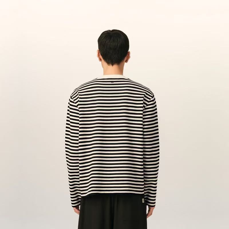 Ami striped knit sweatshirt