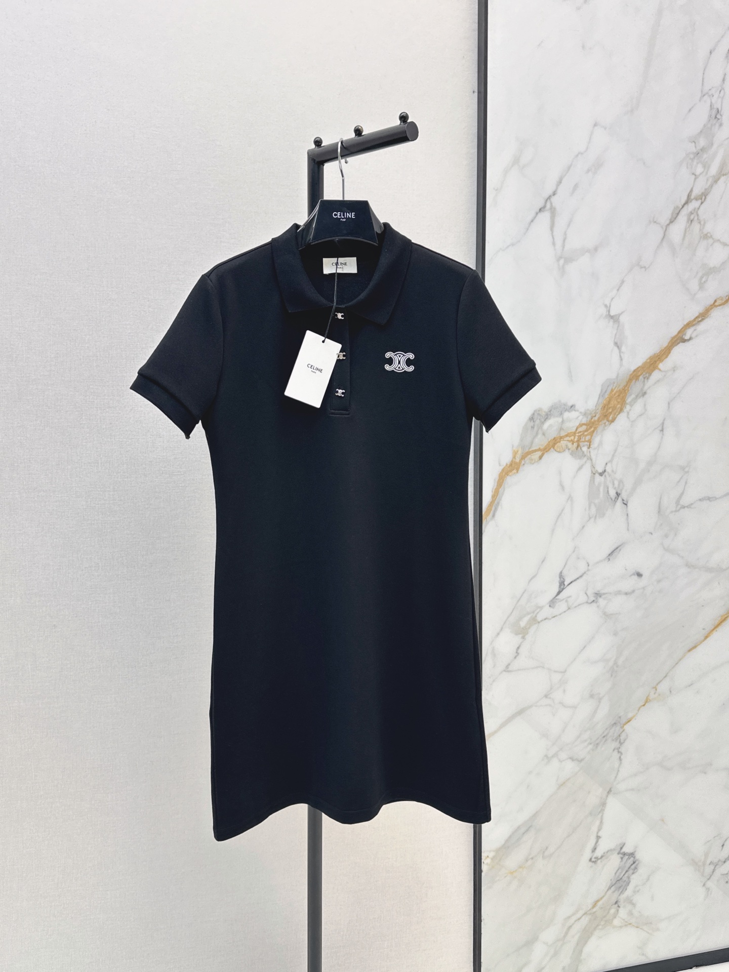 Celi 26ss embroidery polo dress