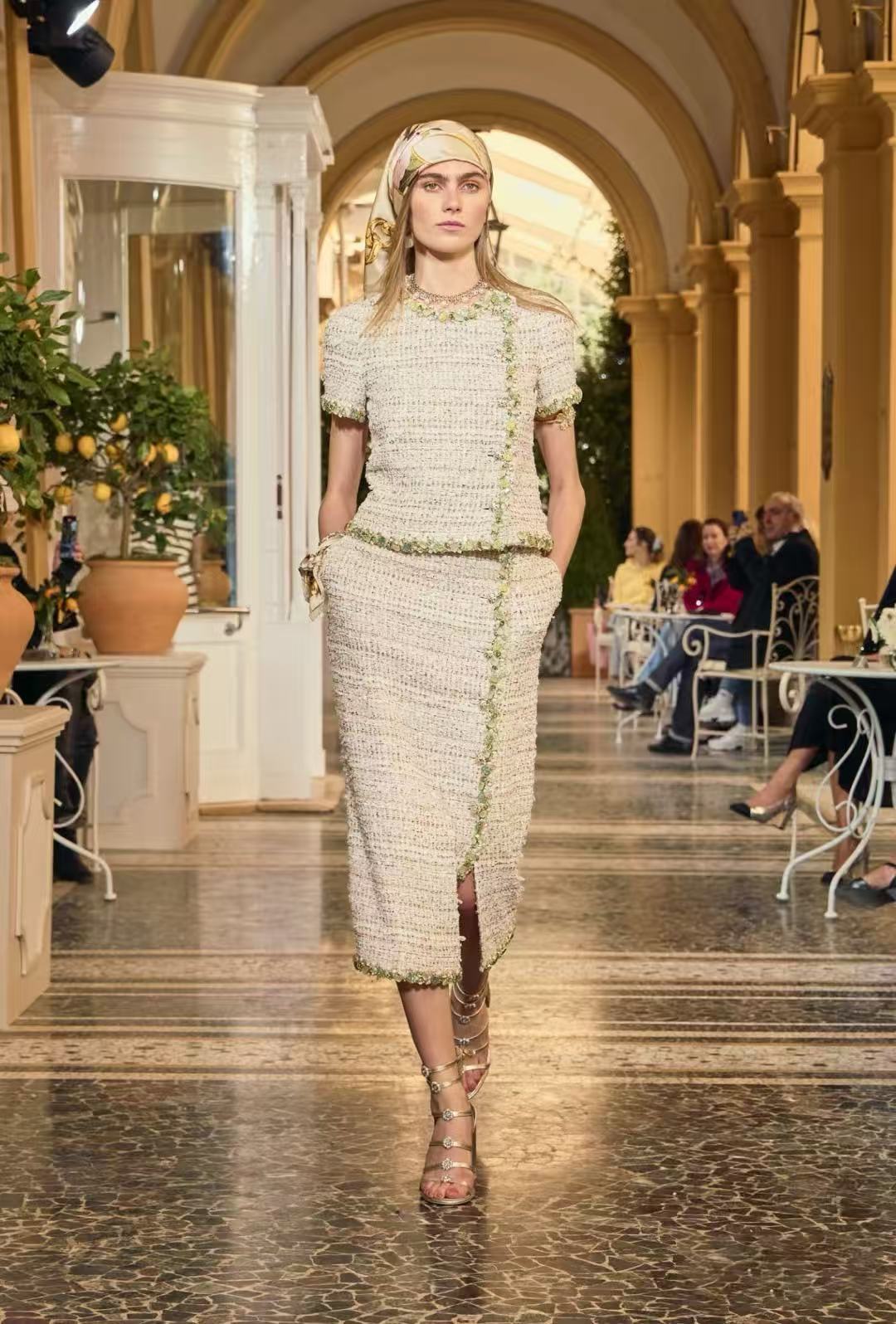Chan 26ss woven skirt