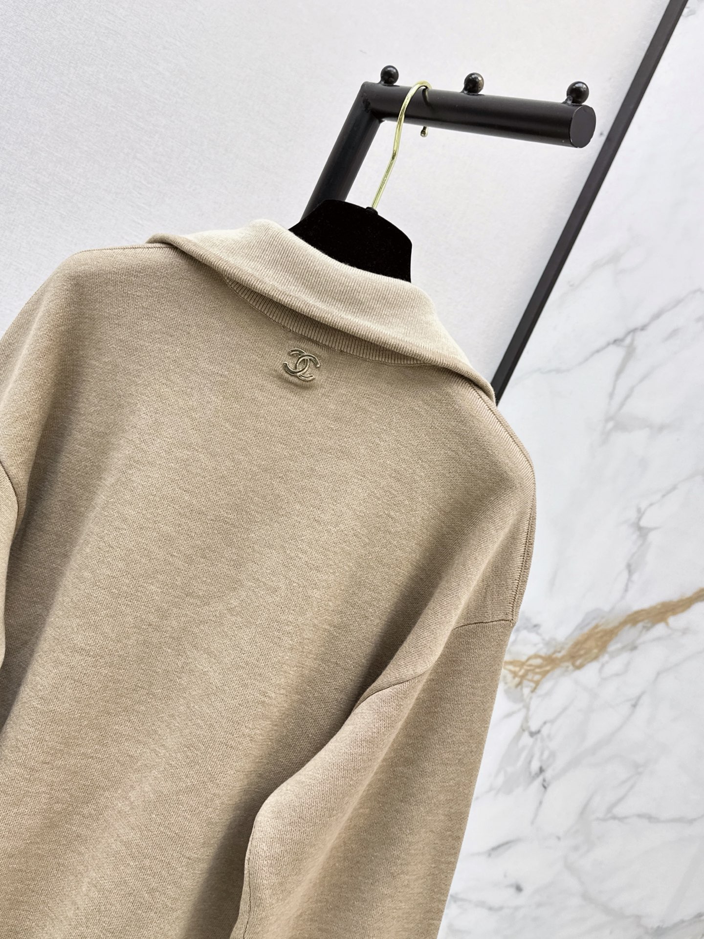 Chan 26fw zip-up knitwear