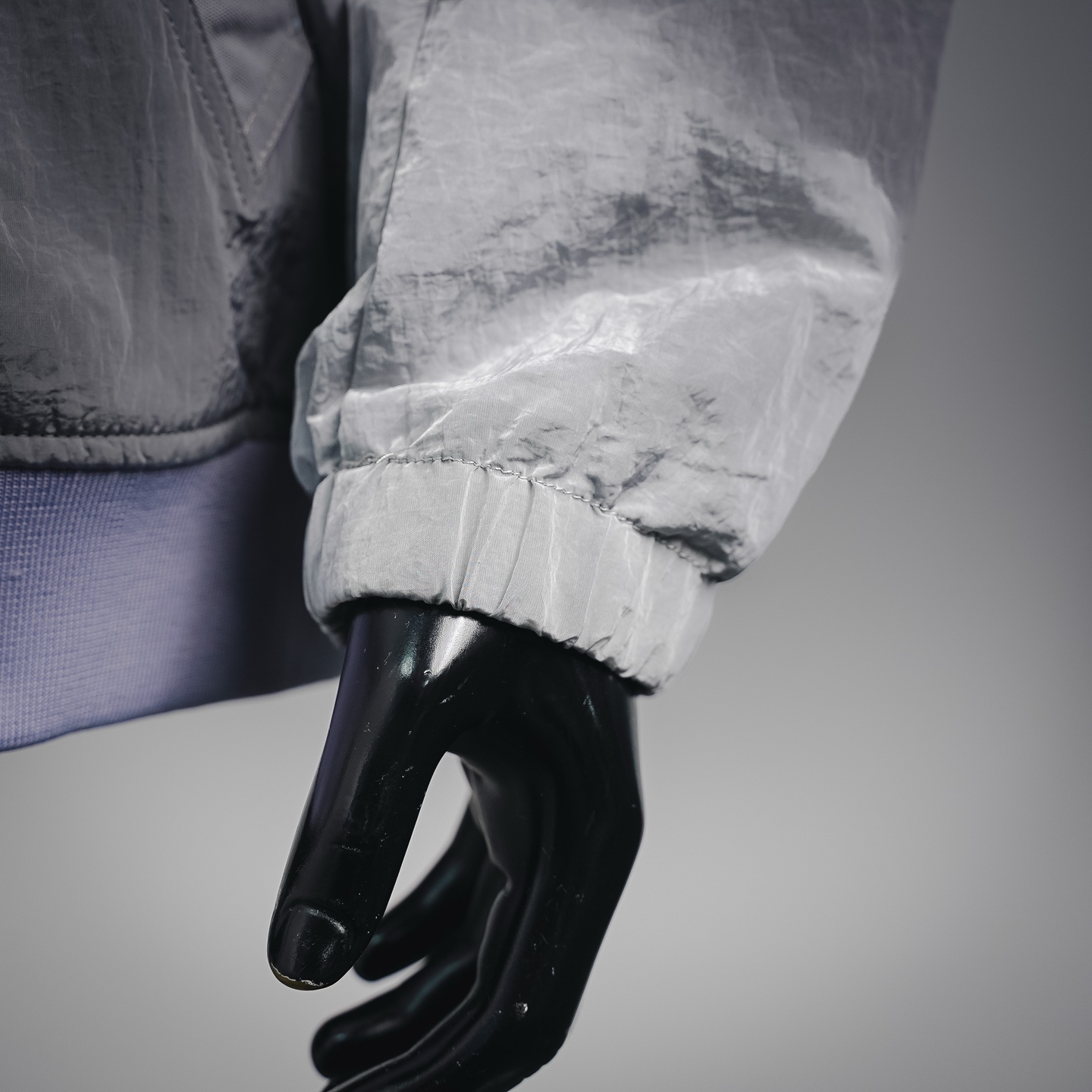 Stone nylon zip-up jacket