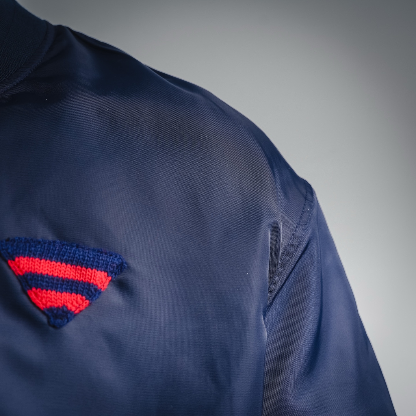 Pra knit logo badge jacket