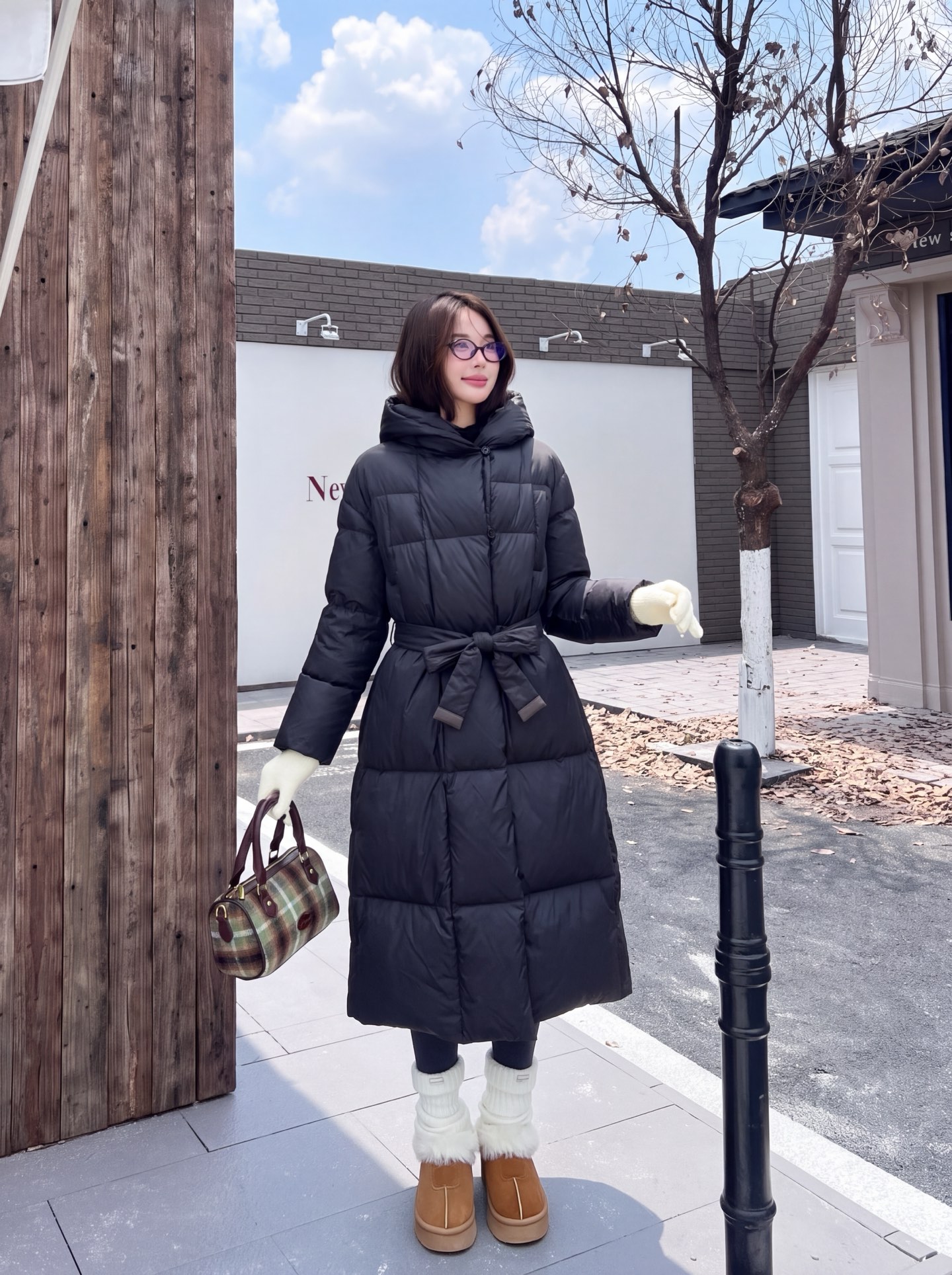 Max 26fw long hooded down jacket