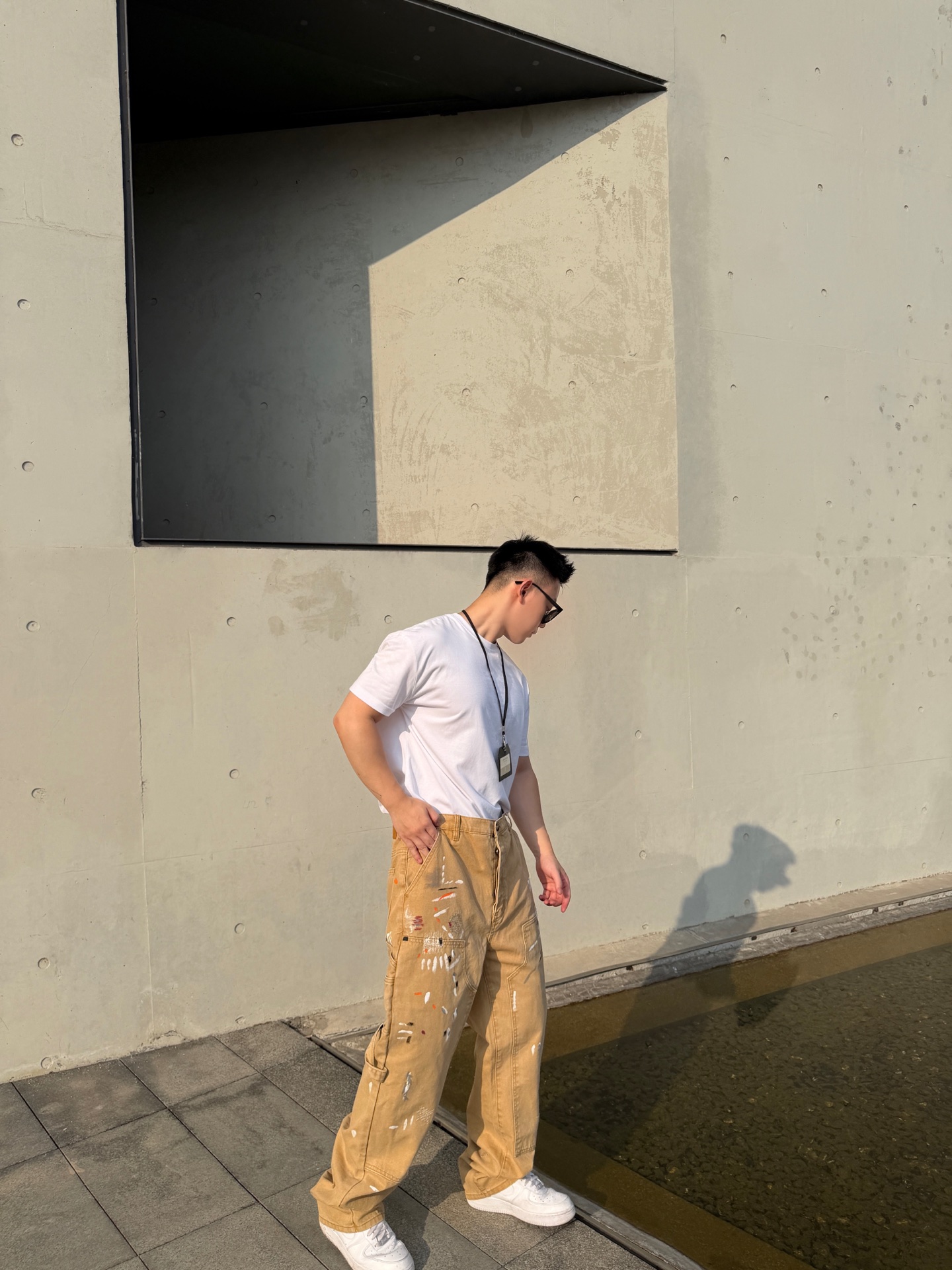 Louis graffiti printed jeans