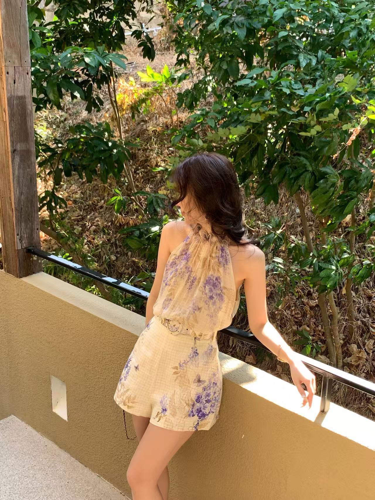 Zimm 26ss sleeveless print top