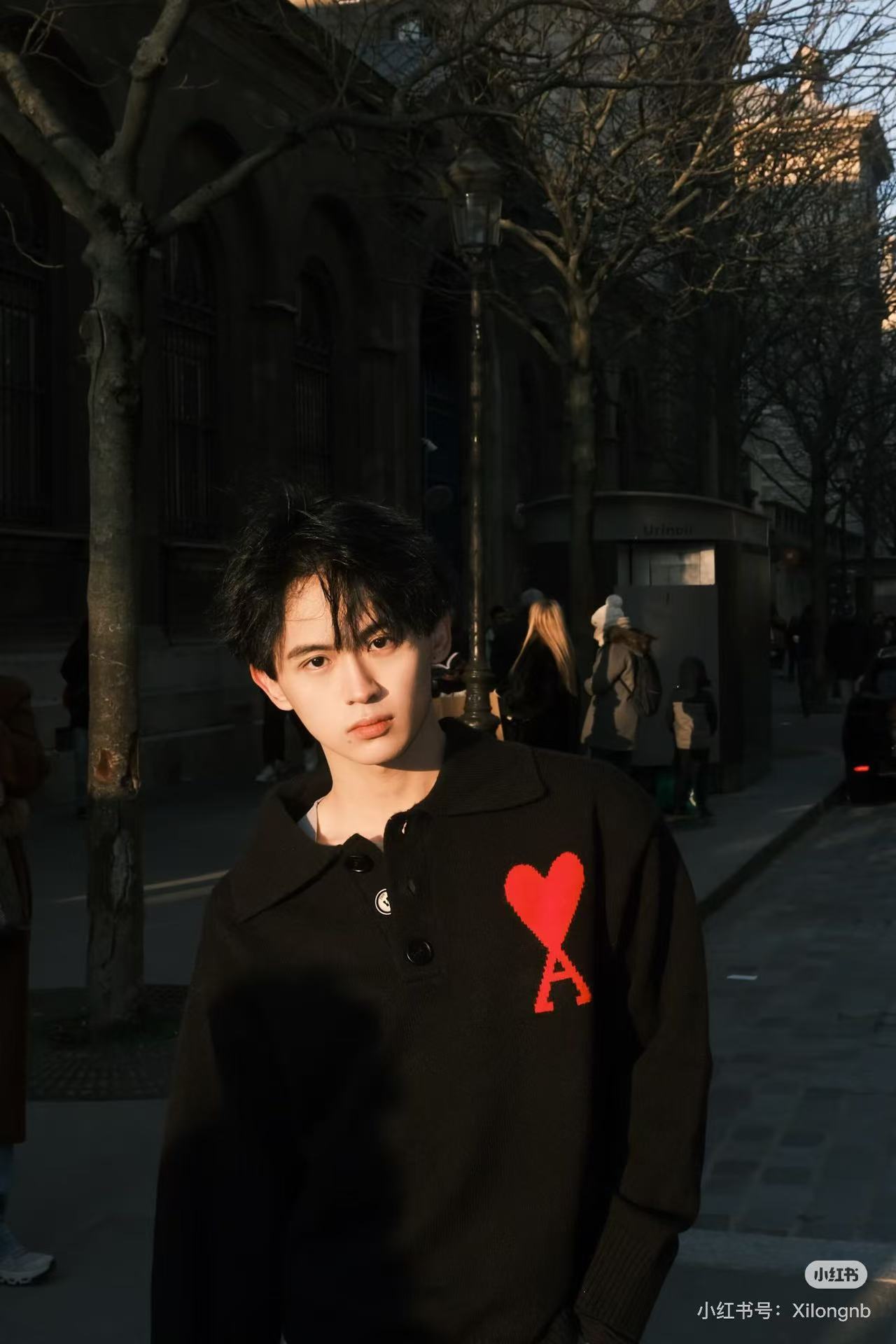 Ami jacquard knit sweater