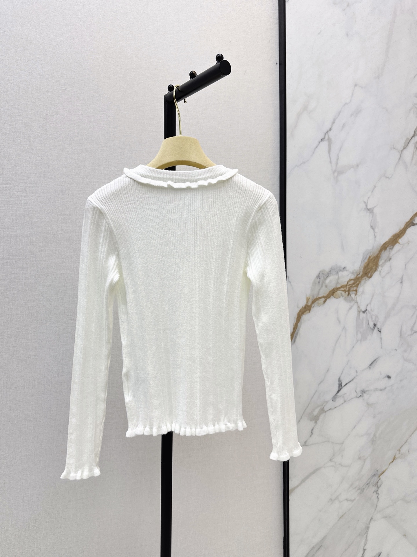 Miu 26fw slim-fit knit basic tee