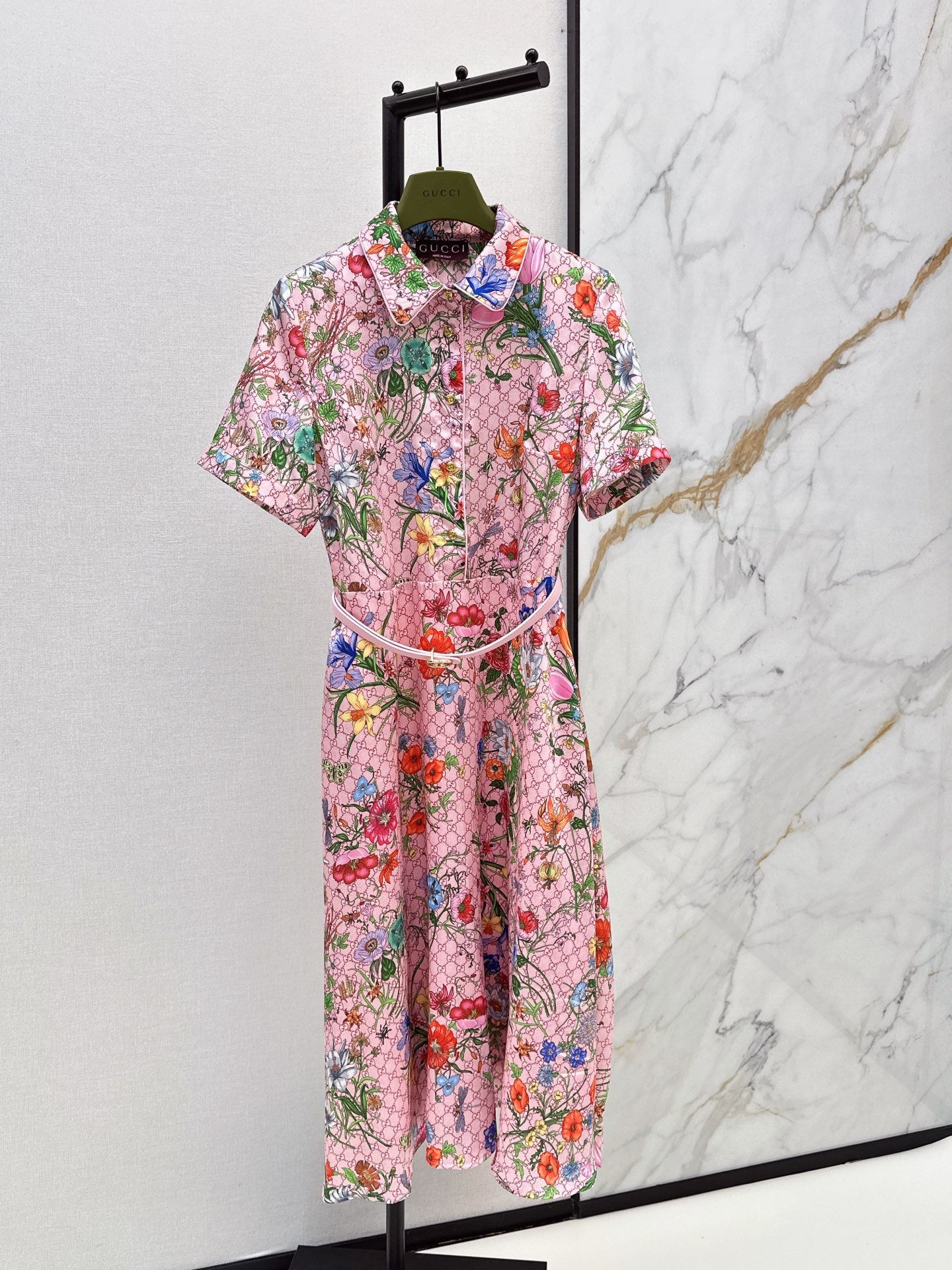 Guc 26ss print floarl dress