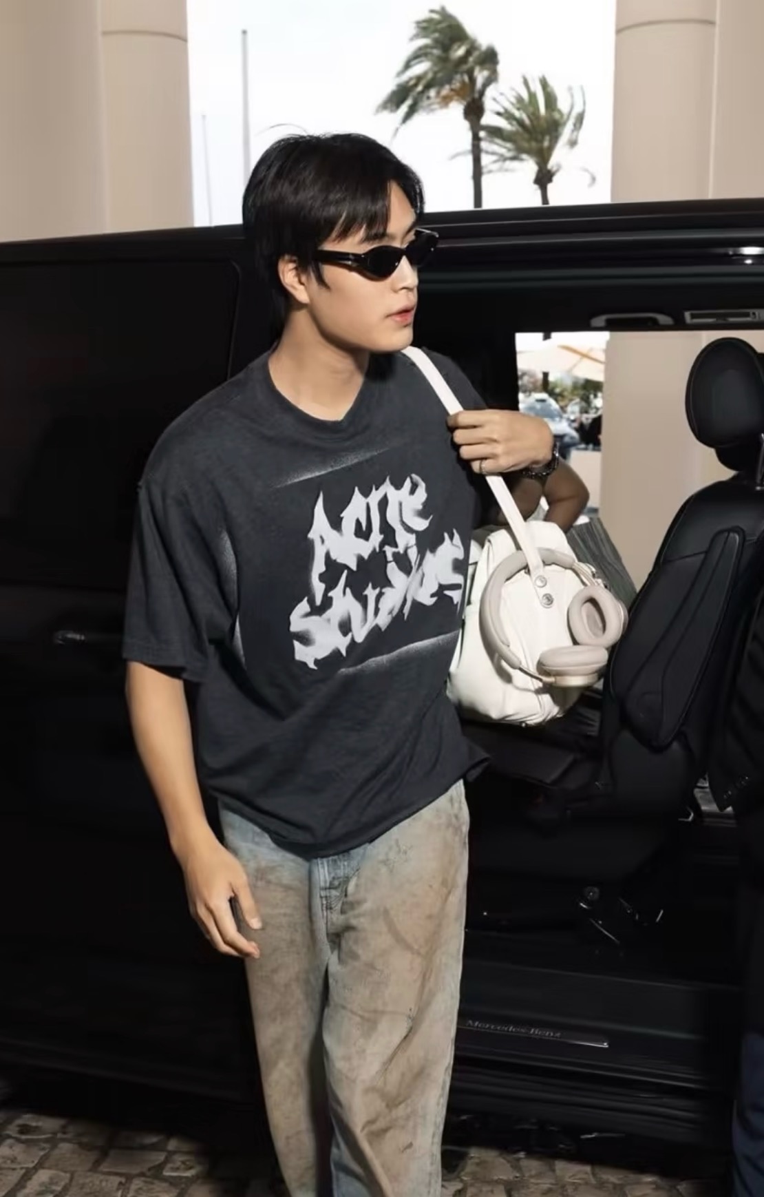 Acne letter printed t-shirt