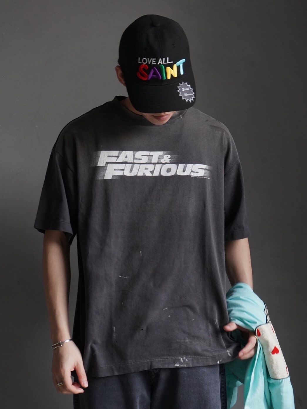 Saint letter printed t-shirt