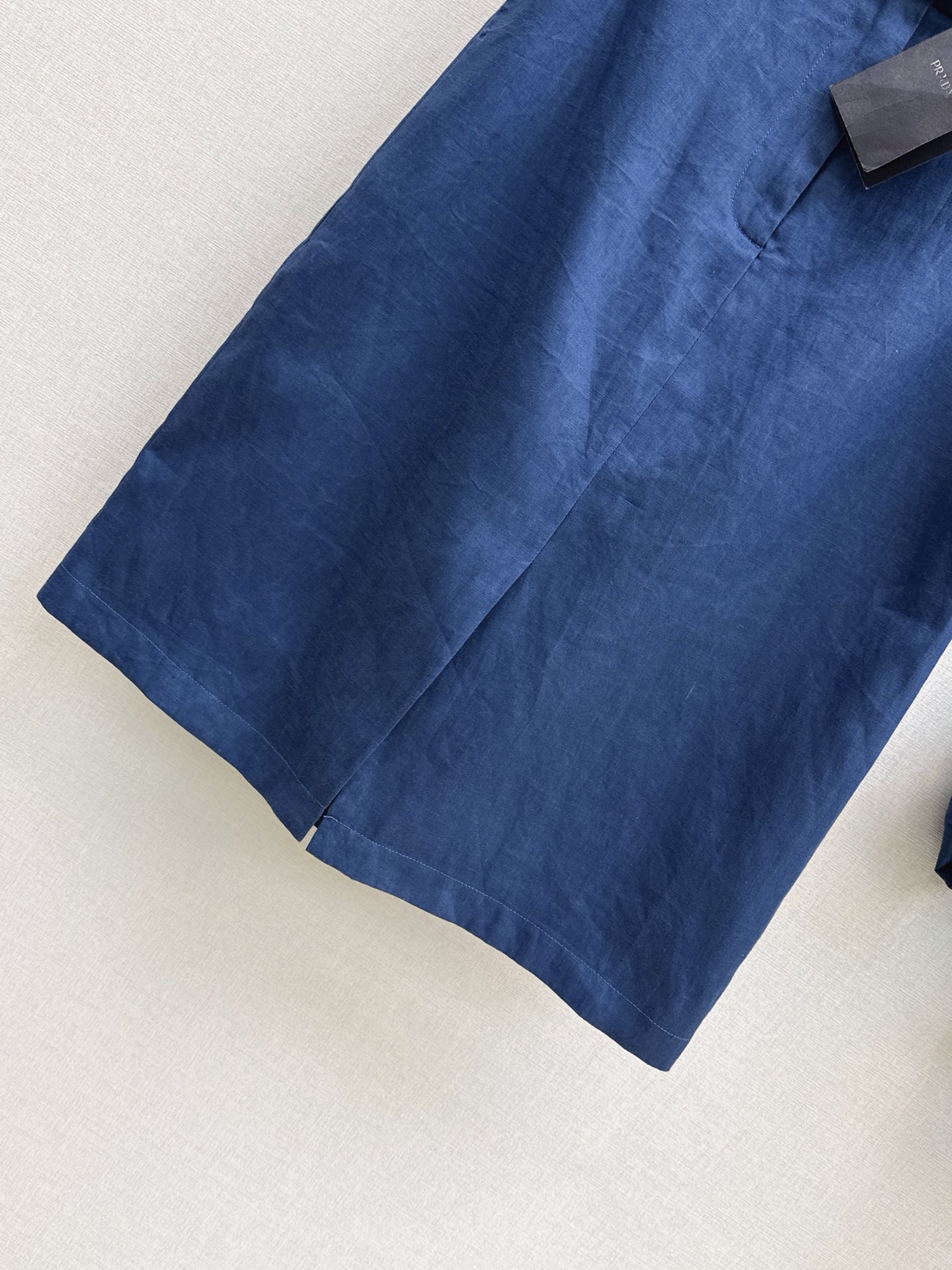 Pra 26ss linen belted skirt