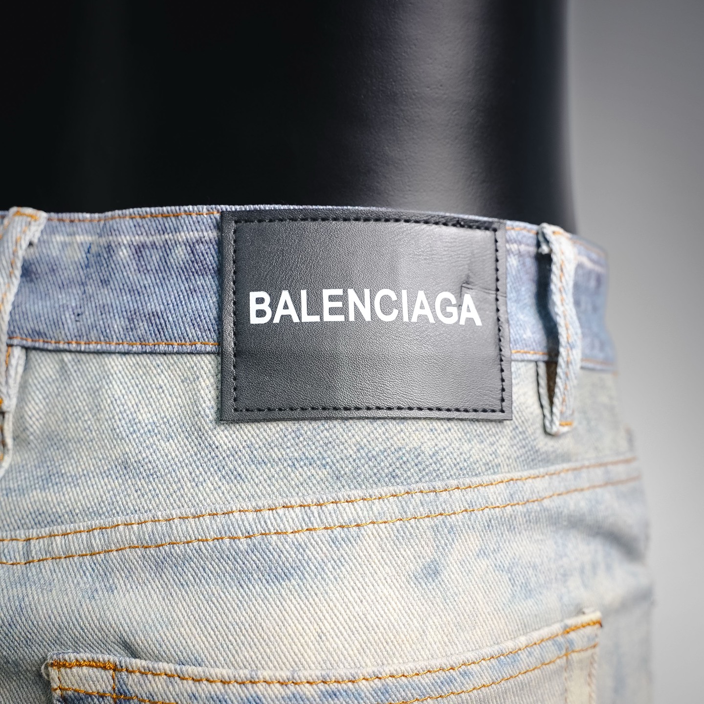 Balen bleached straight jeans
