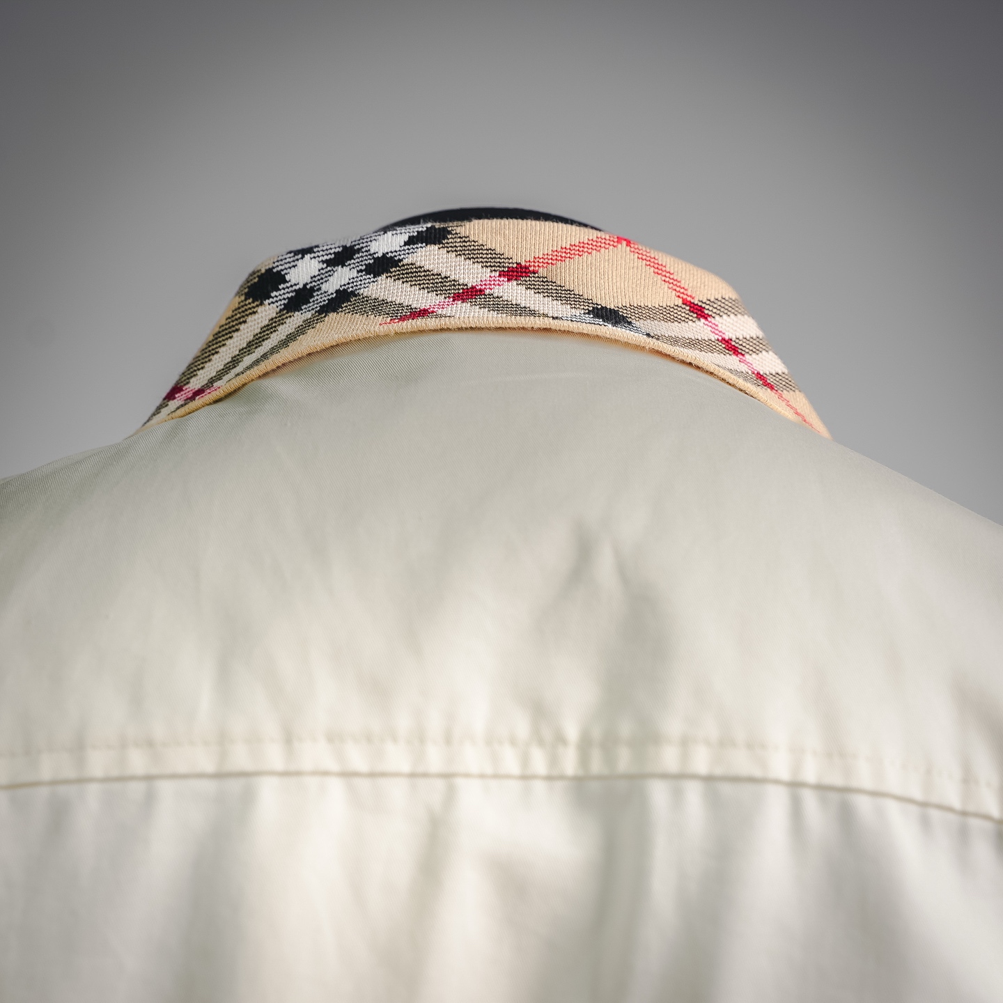 Bur plaid collared jacket