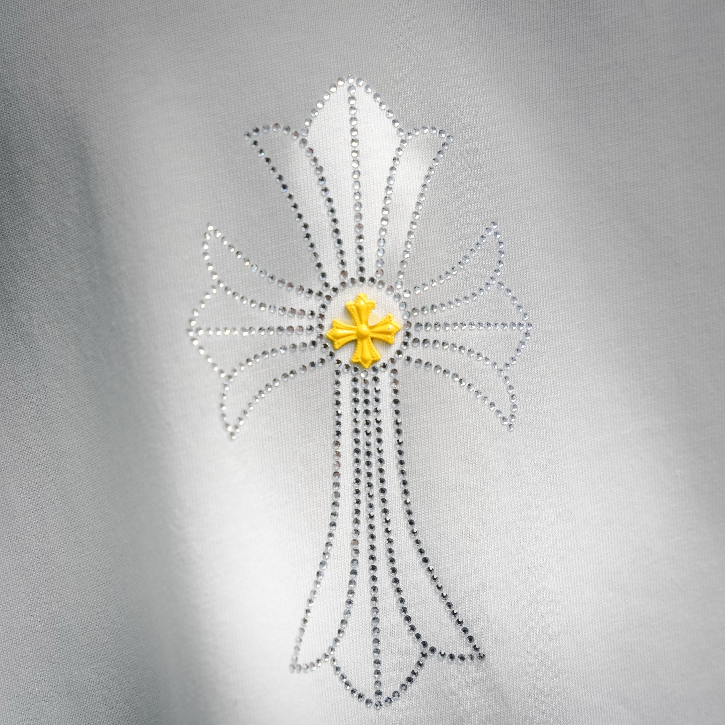 Chrome rhinestone t-sihirt
