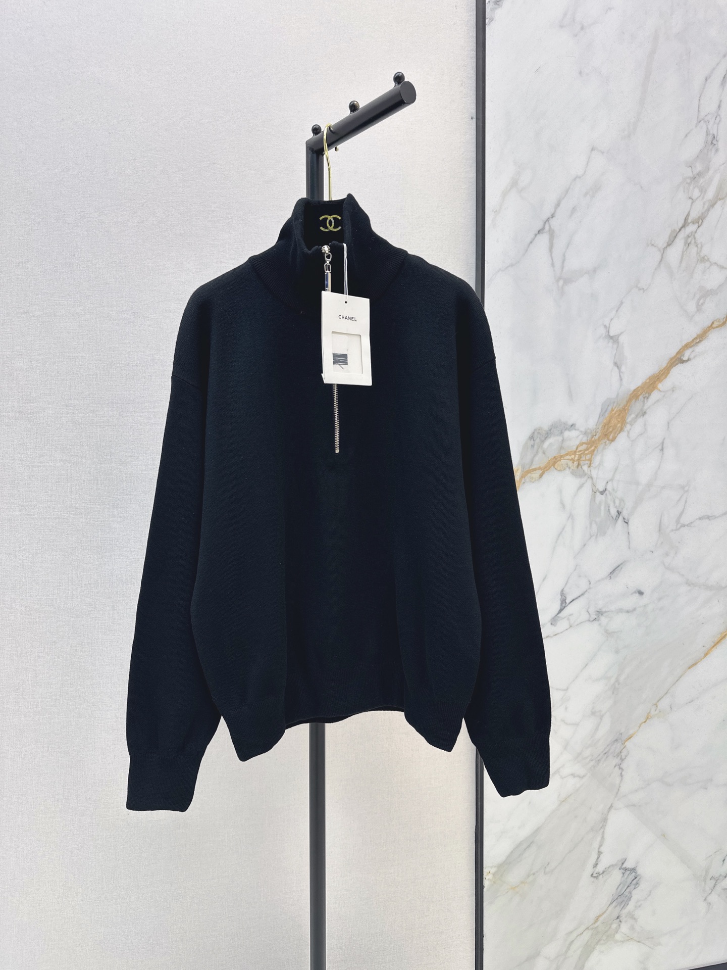 Chan 26fw zip-up knitwear