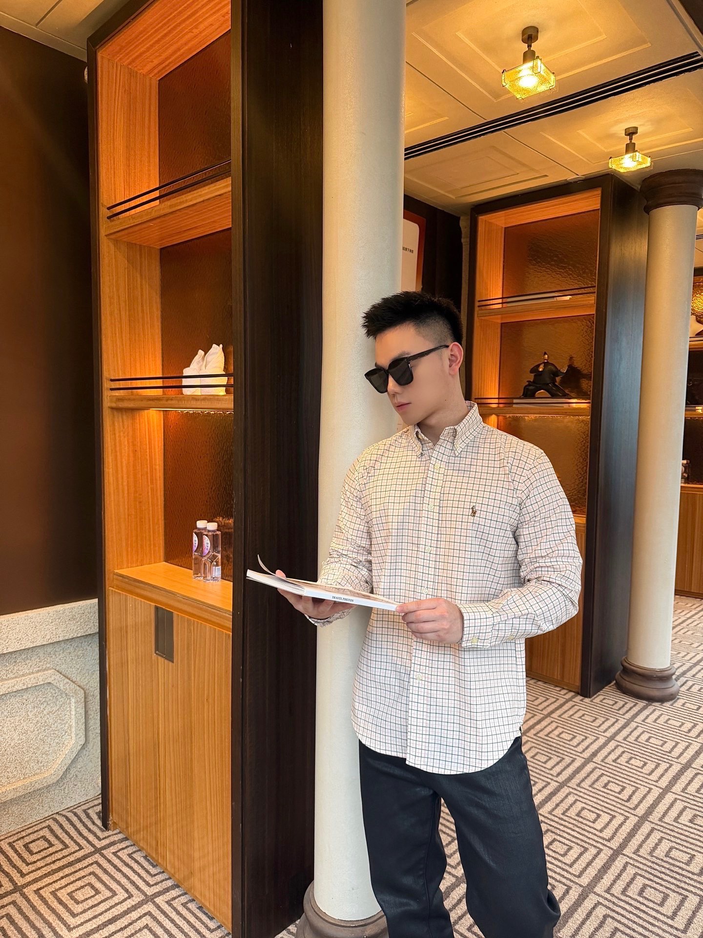 Ralph embroidered plaid shirt jacket