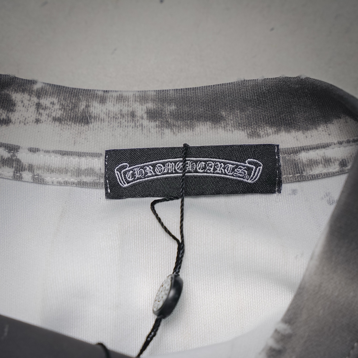 Chrome washed ripped t-shirt
