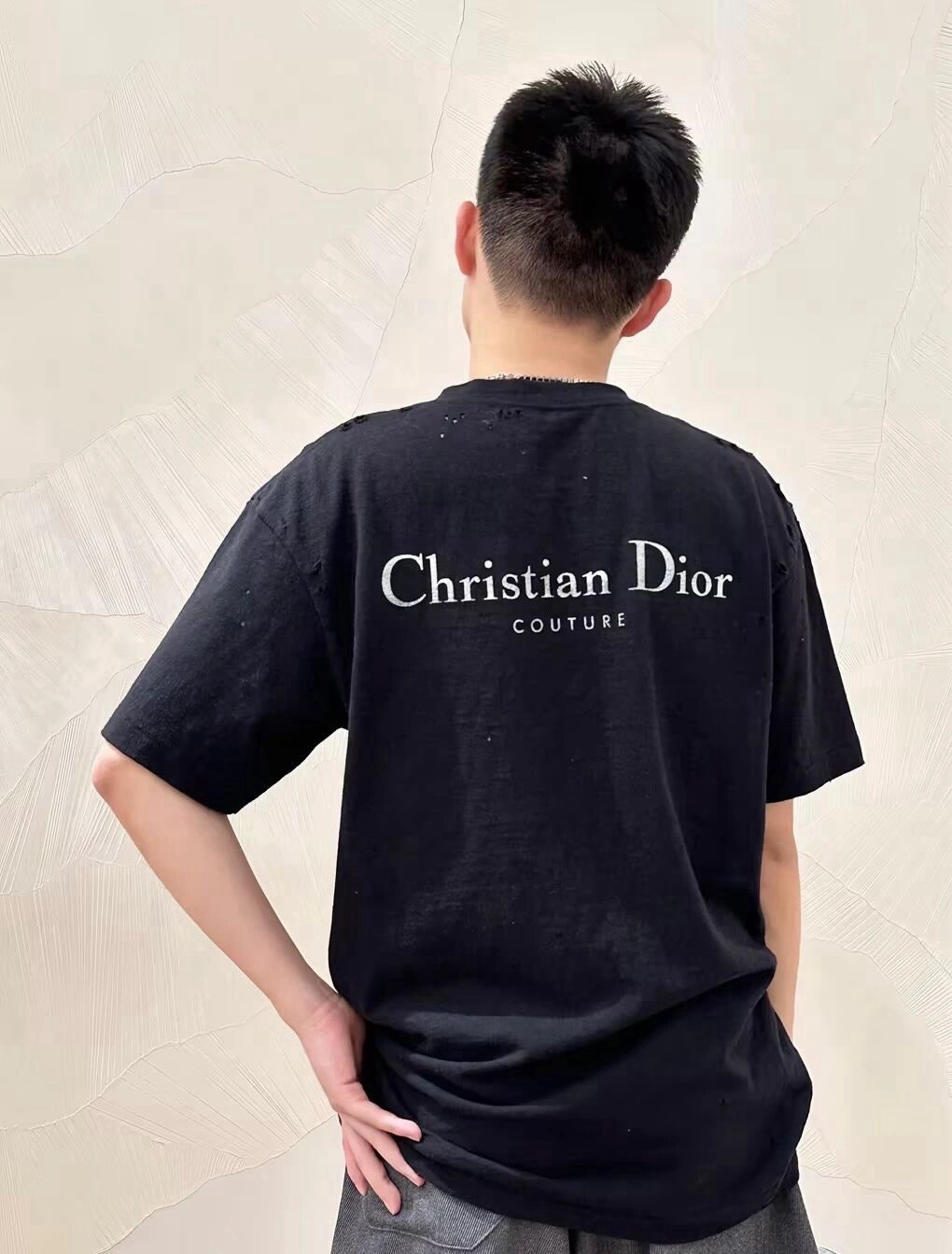 CD washed ripped t-shirt