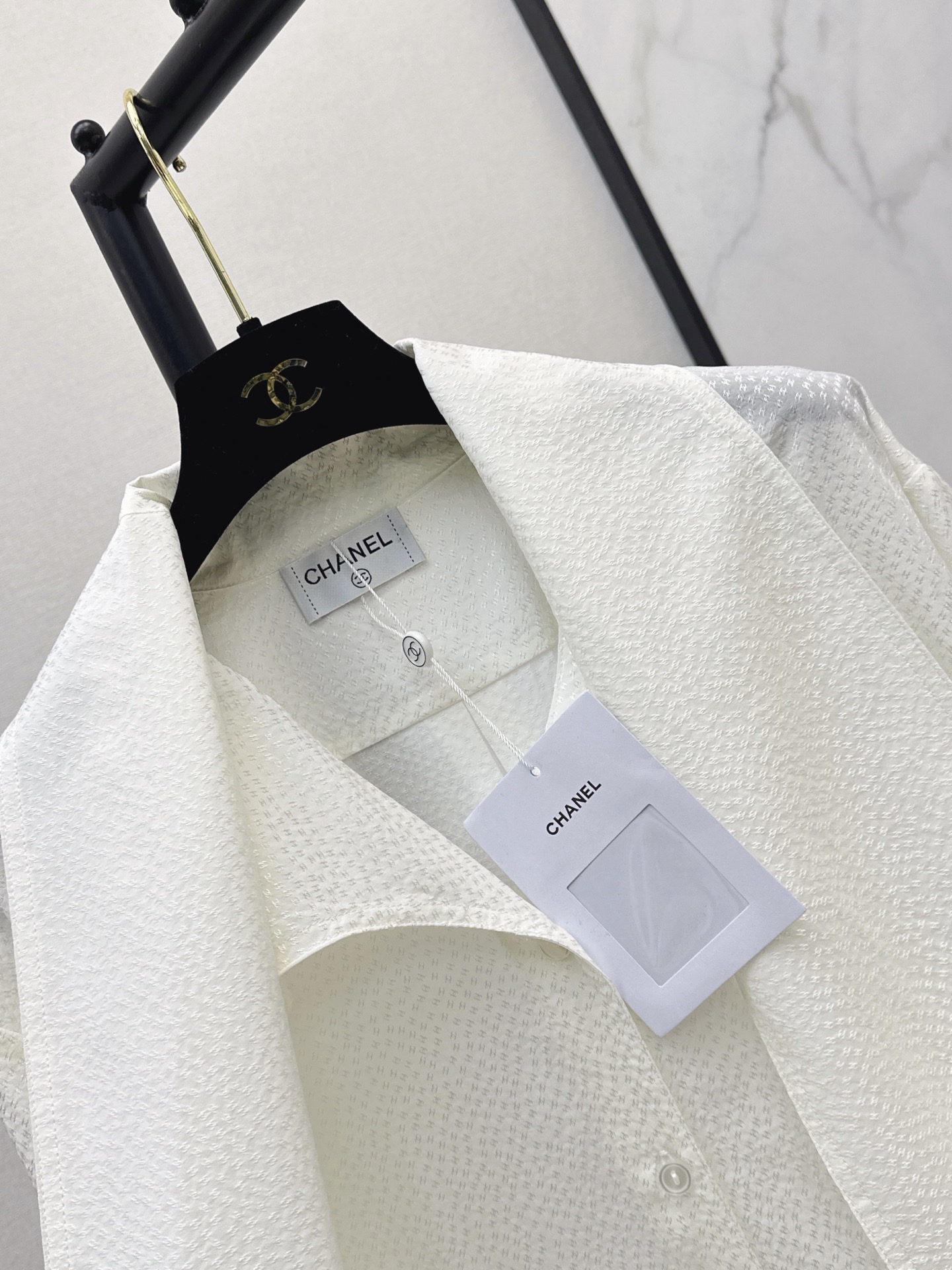 Chan 26fw jacquard silk shirt