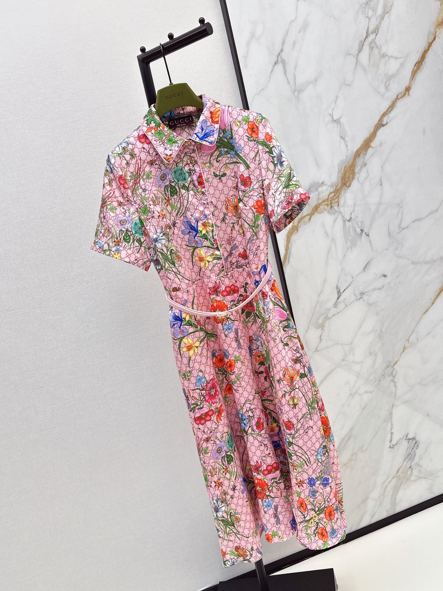 Guc 26ss print floarl dress