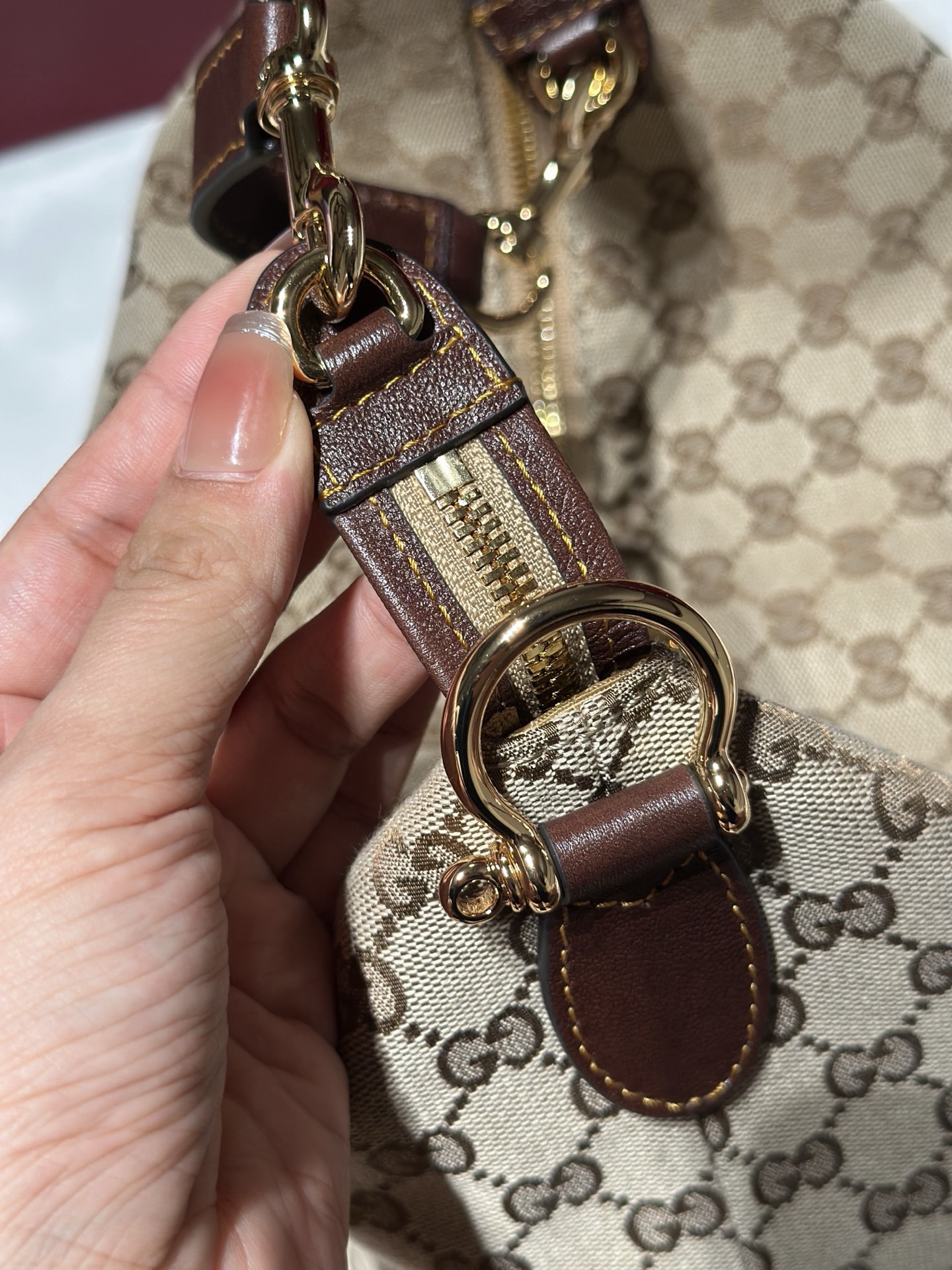 Guc Brera Monogram Hobo Bag