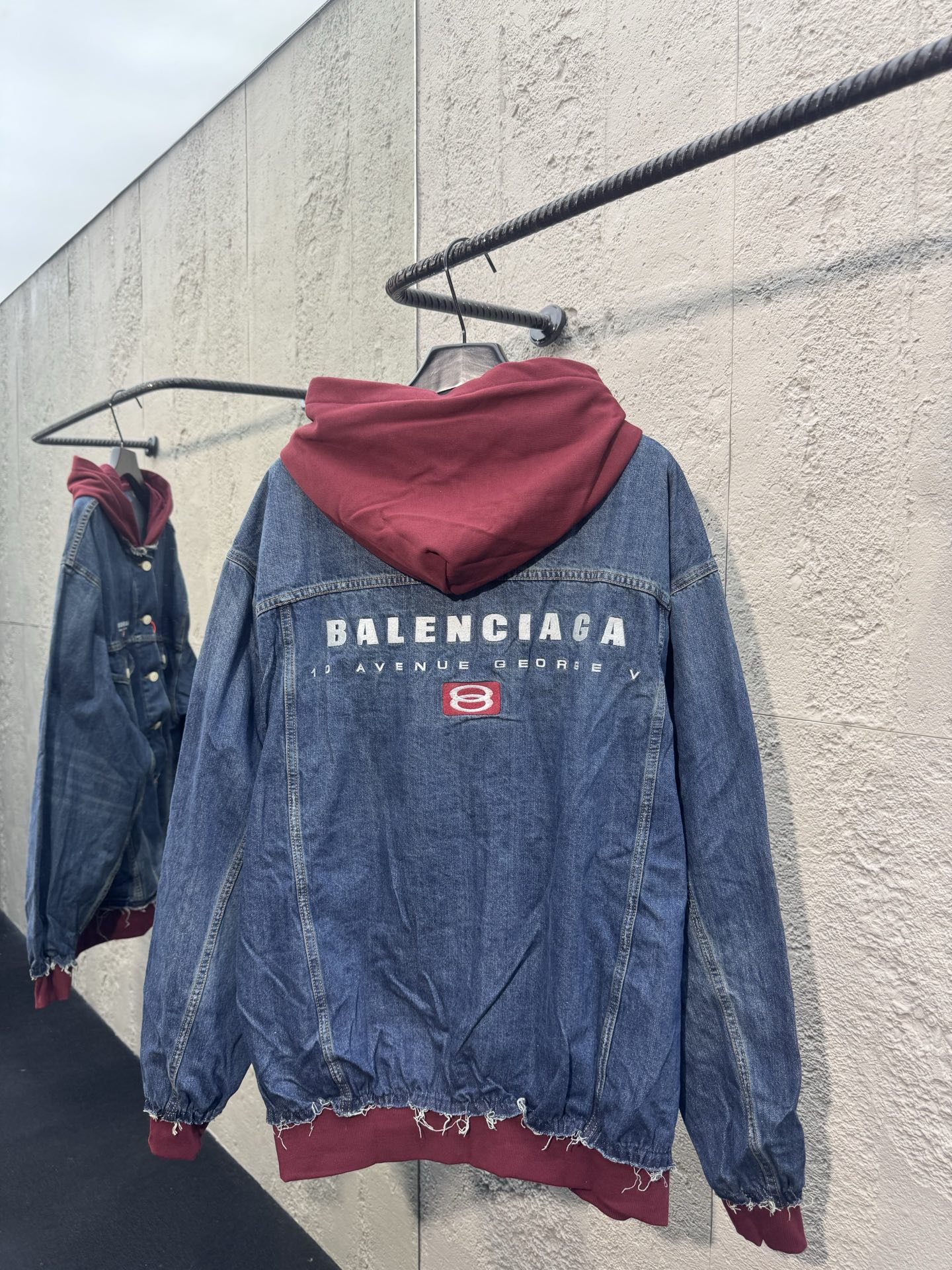 Balen layered denim jacket