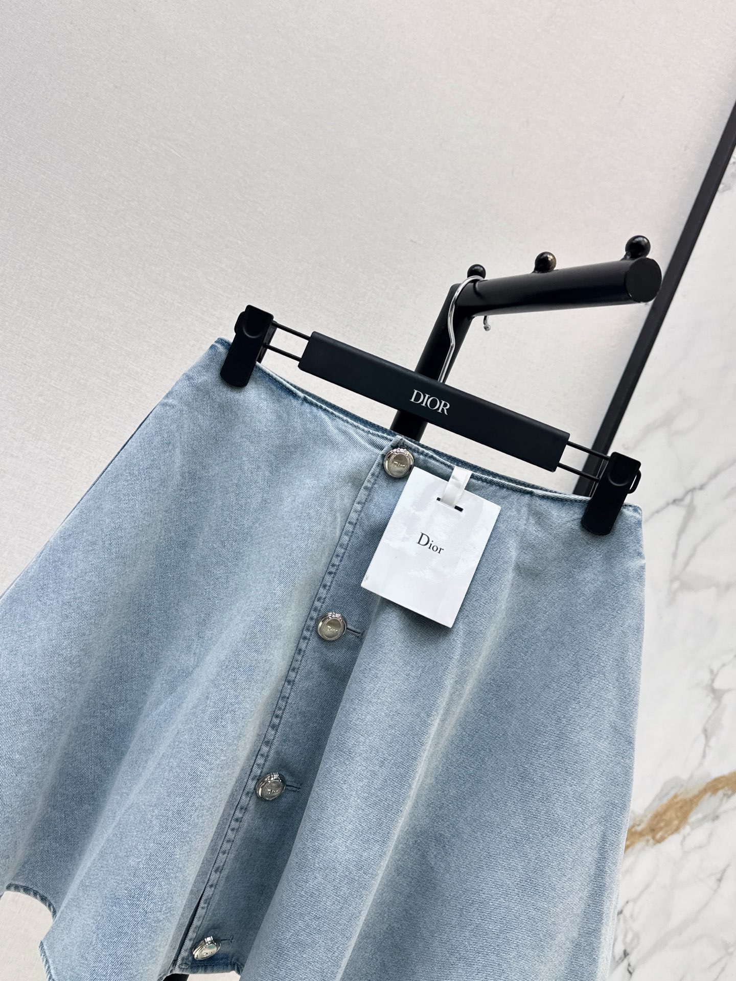 CD 26fw denim pleated skirt