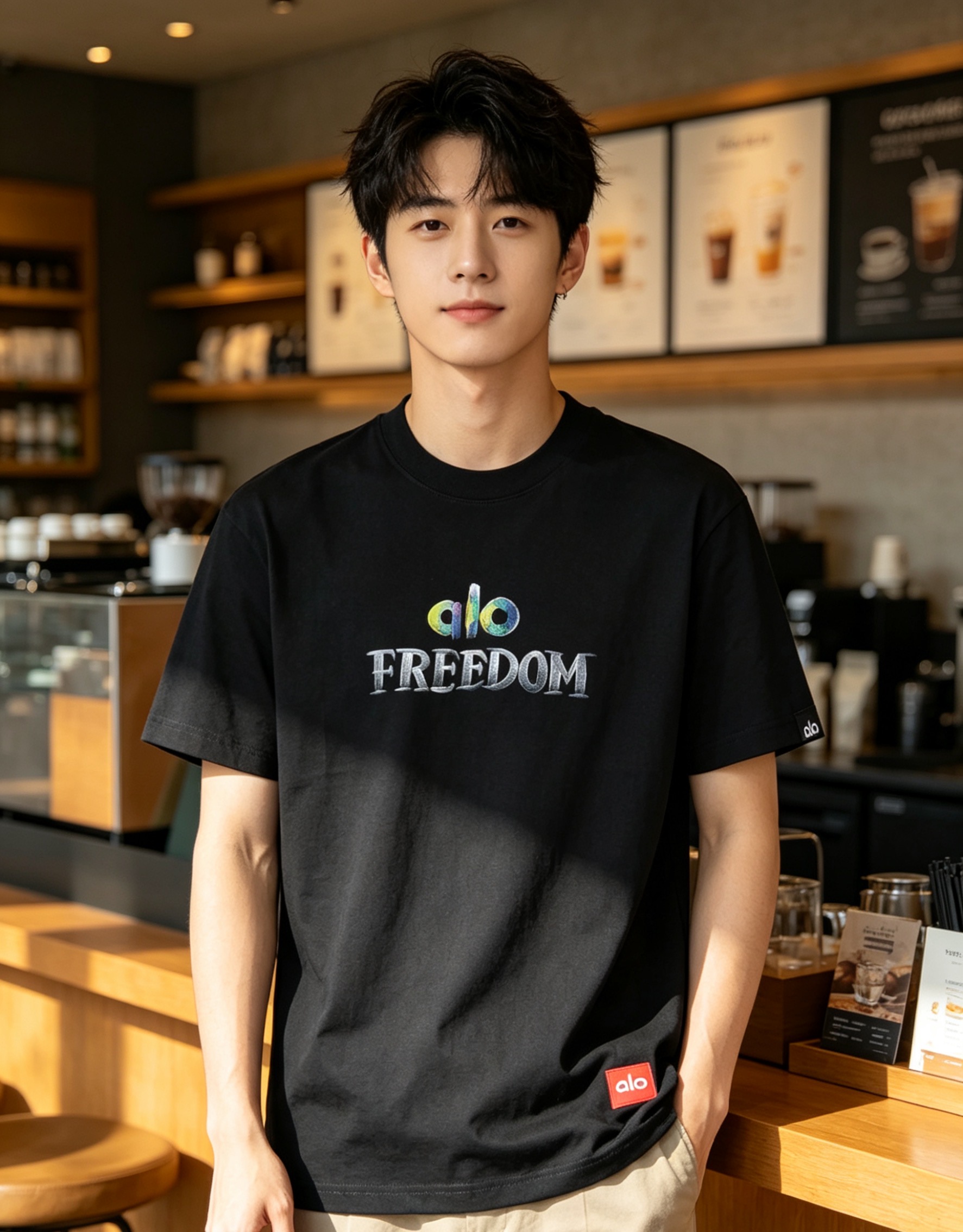Alo gradient printed t-shirt