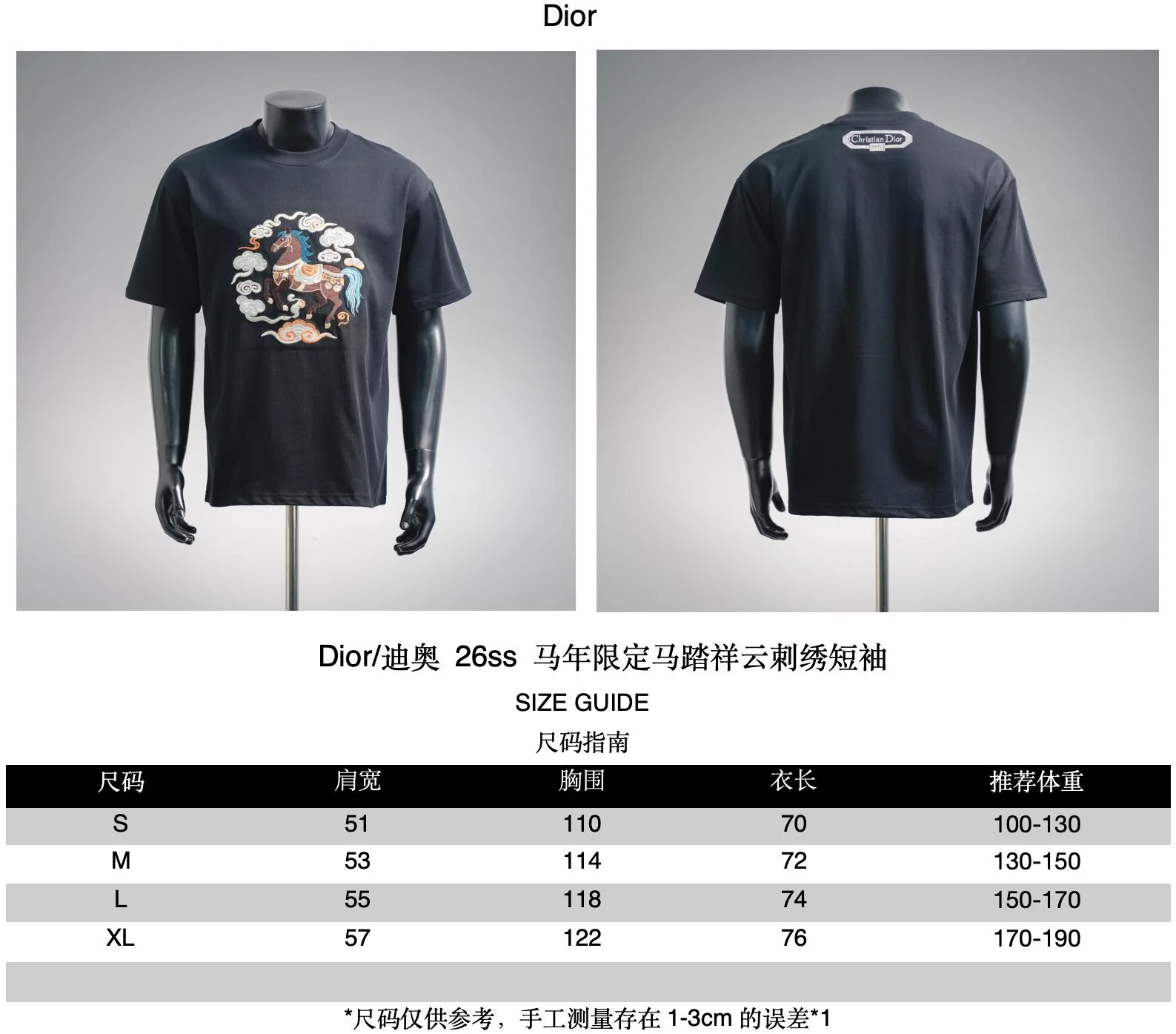 CD embroidered t-shirt