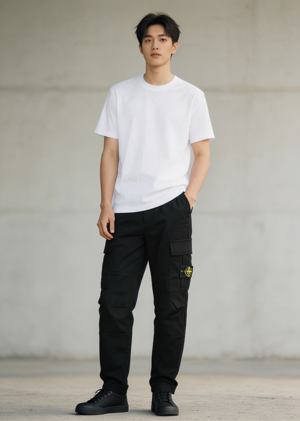 Stone cargo pants
