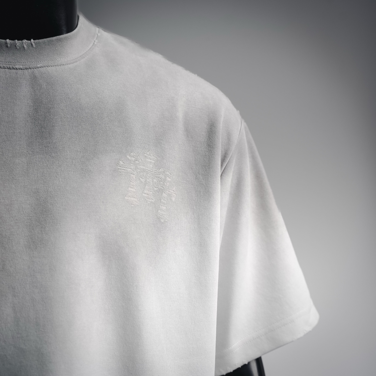 Chrome distressed washed t-shirt