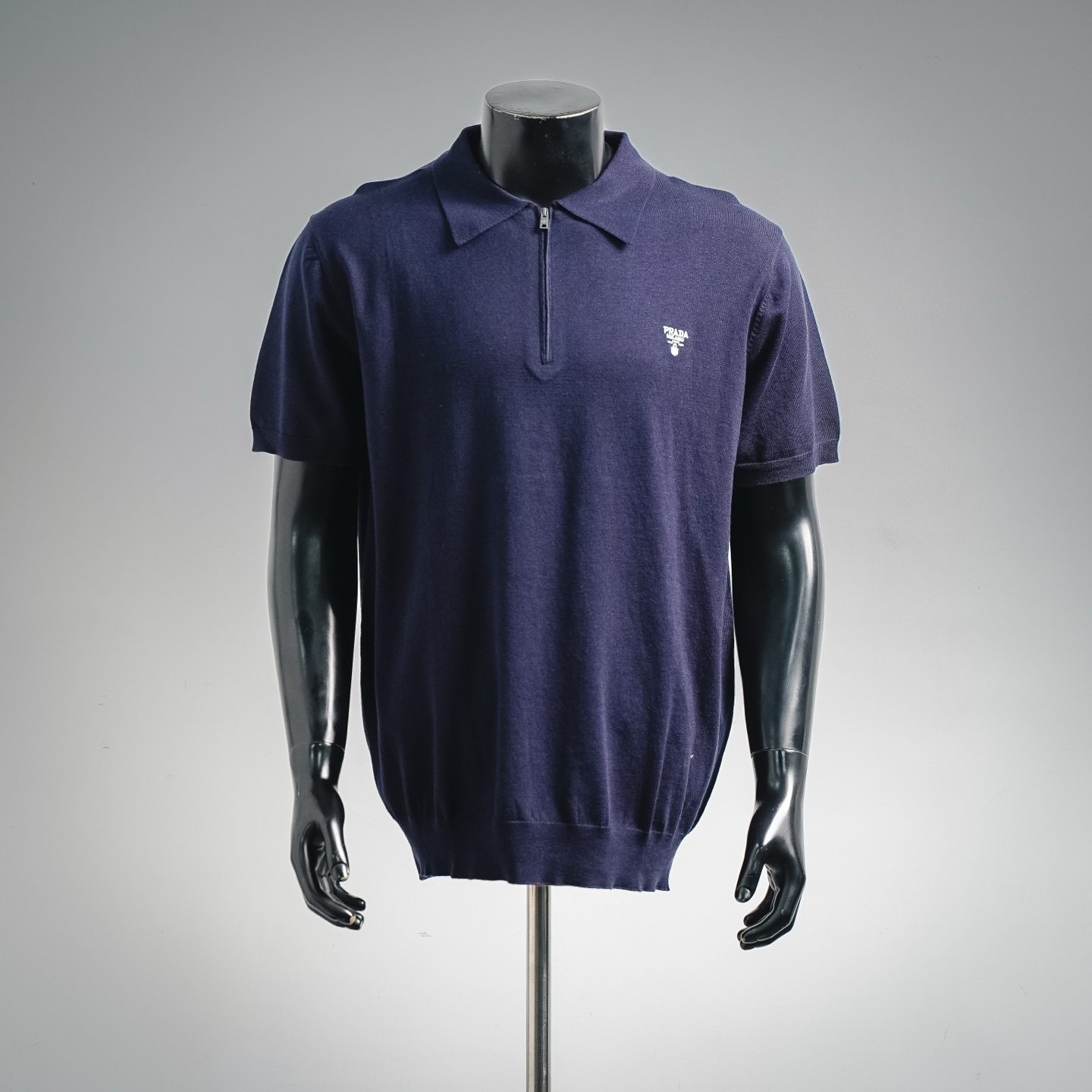 Pra embroidered zip-up Polo