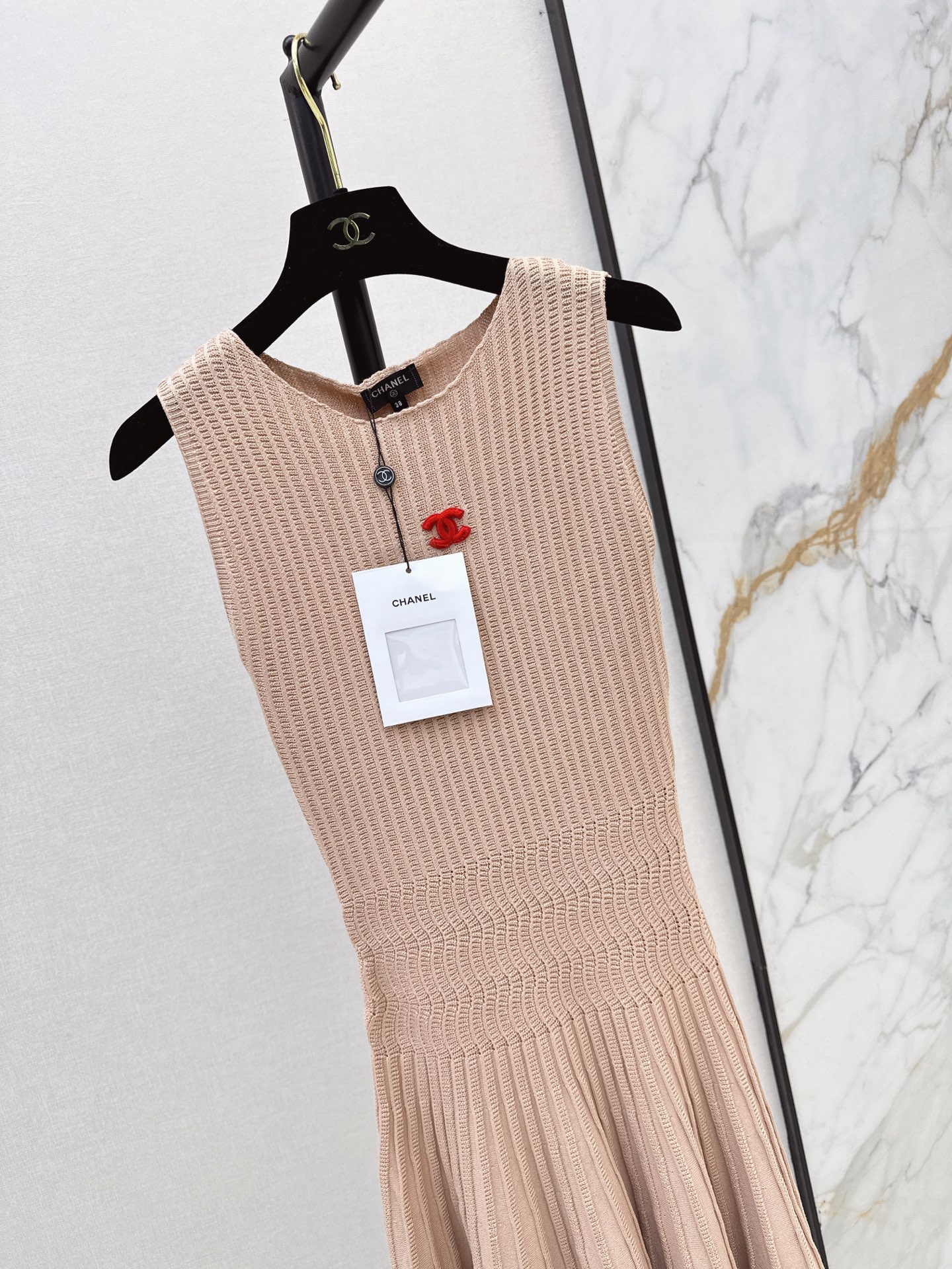 Chan 26ss sleeveless knit dress