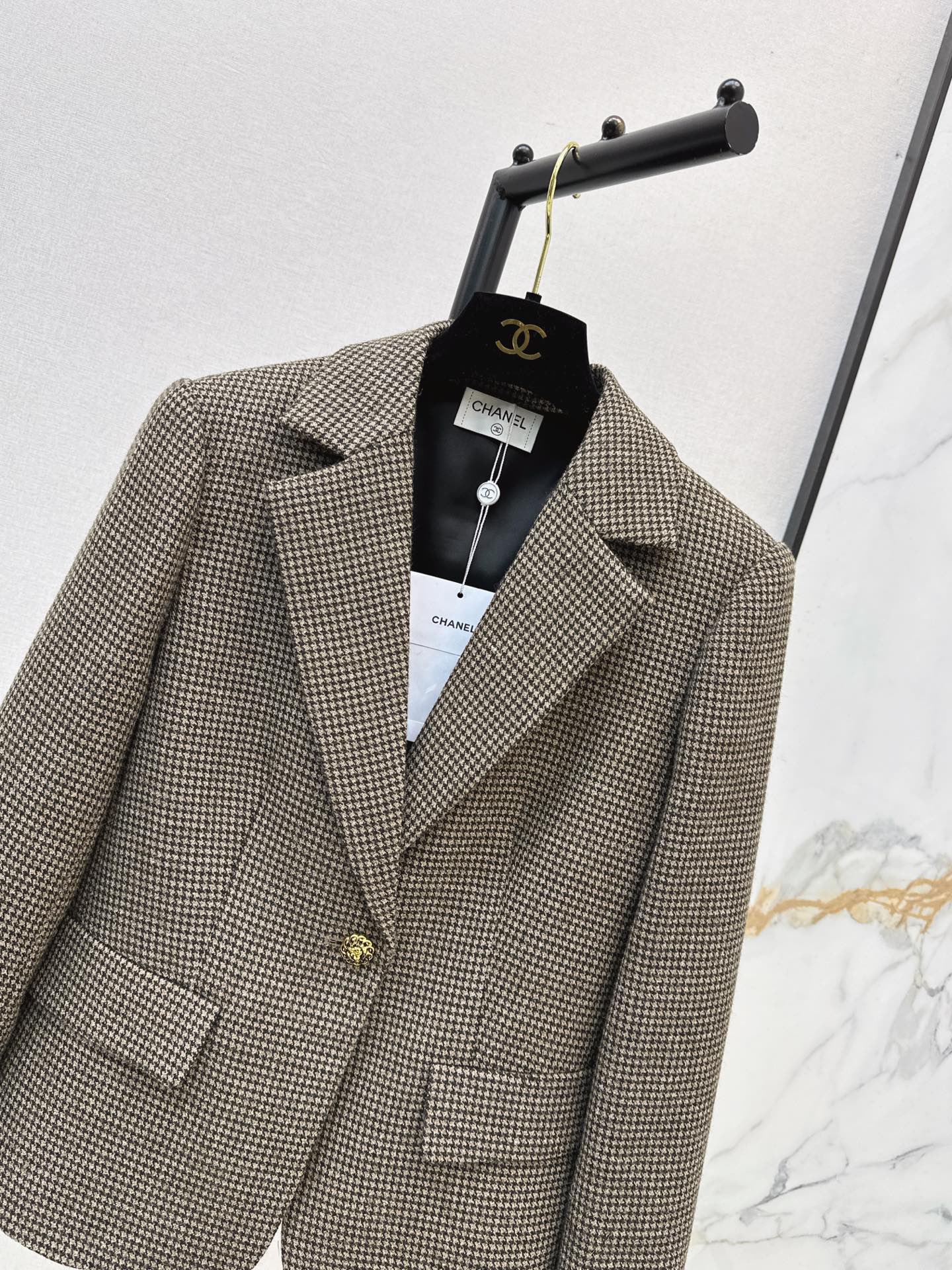 Chan 26fw houndstooth blazer