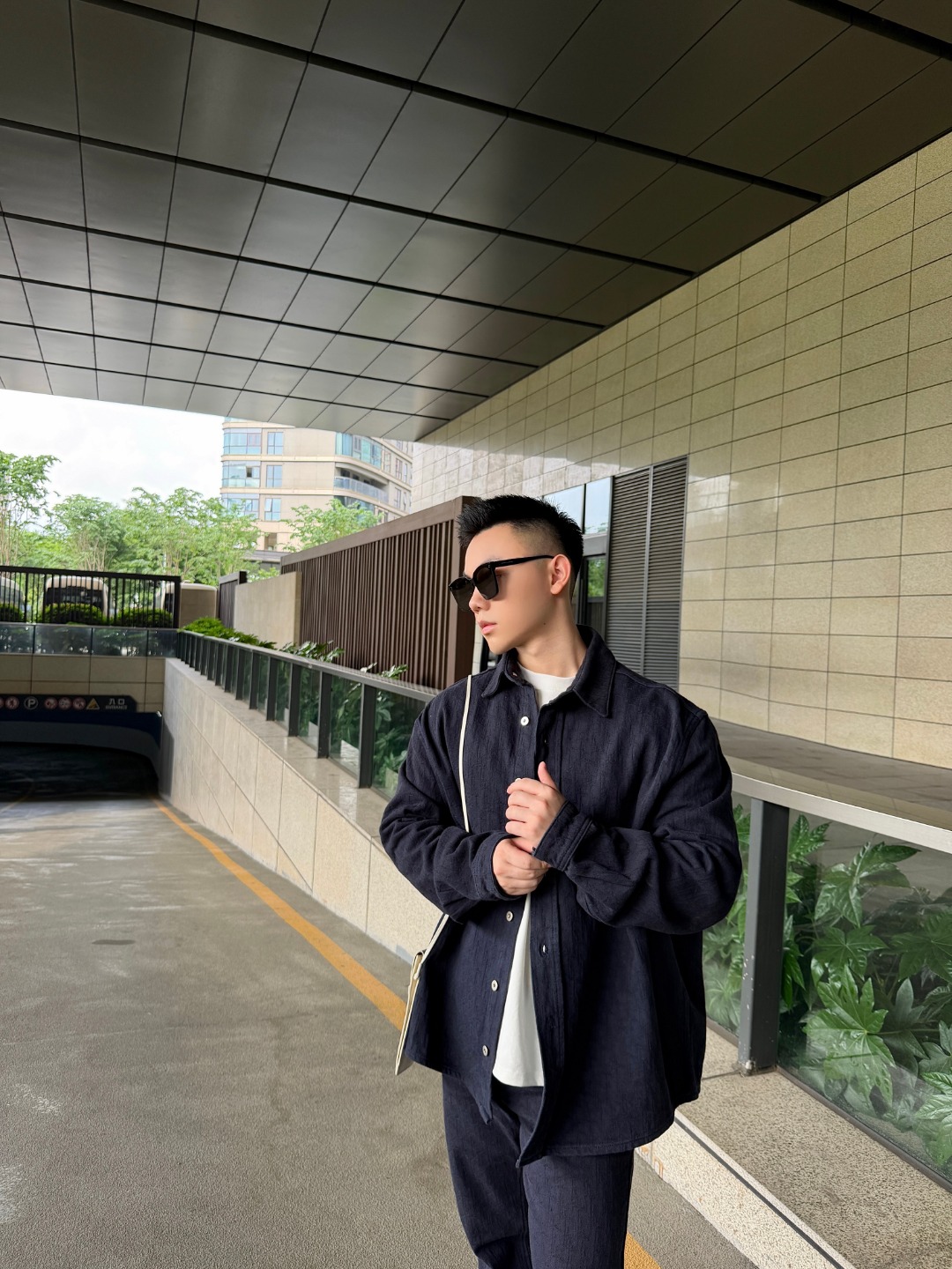 CD all-over denim shirts
