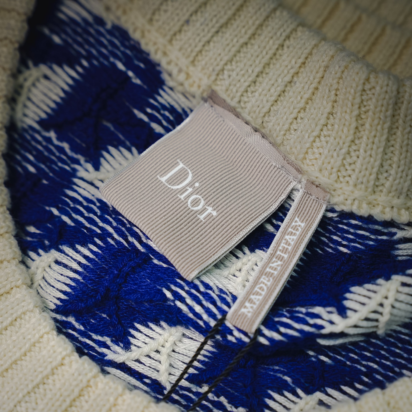 CD houndstooth statement sweater