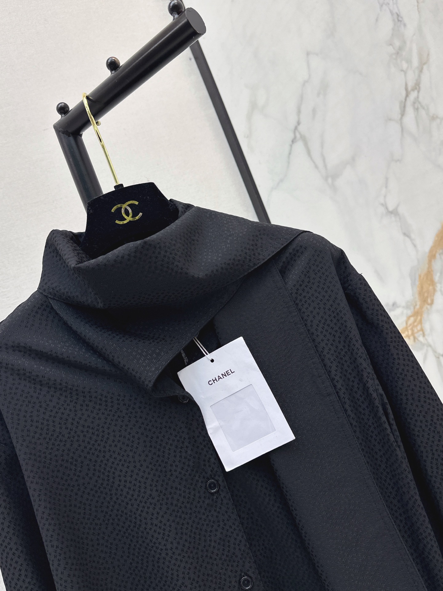 Chan 26fw jacquard silk shirt