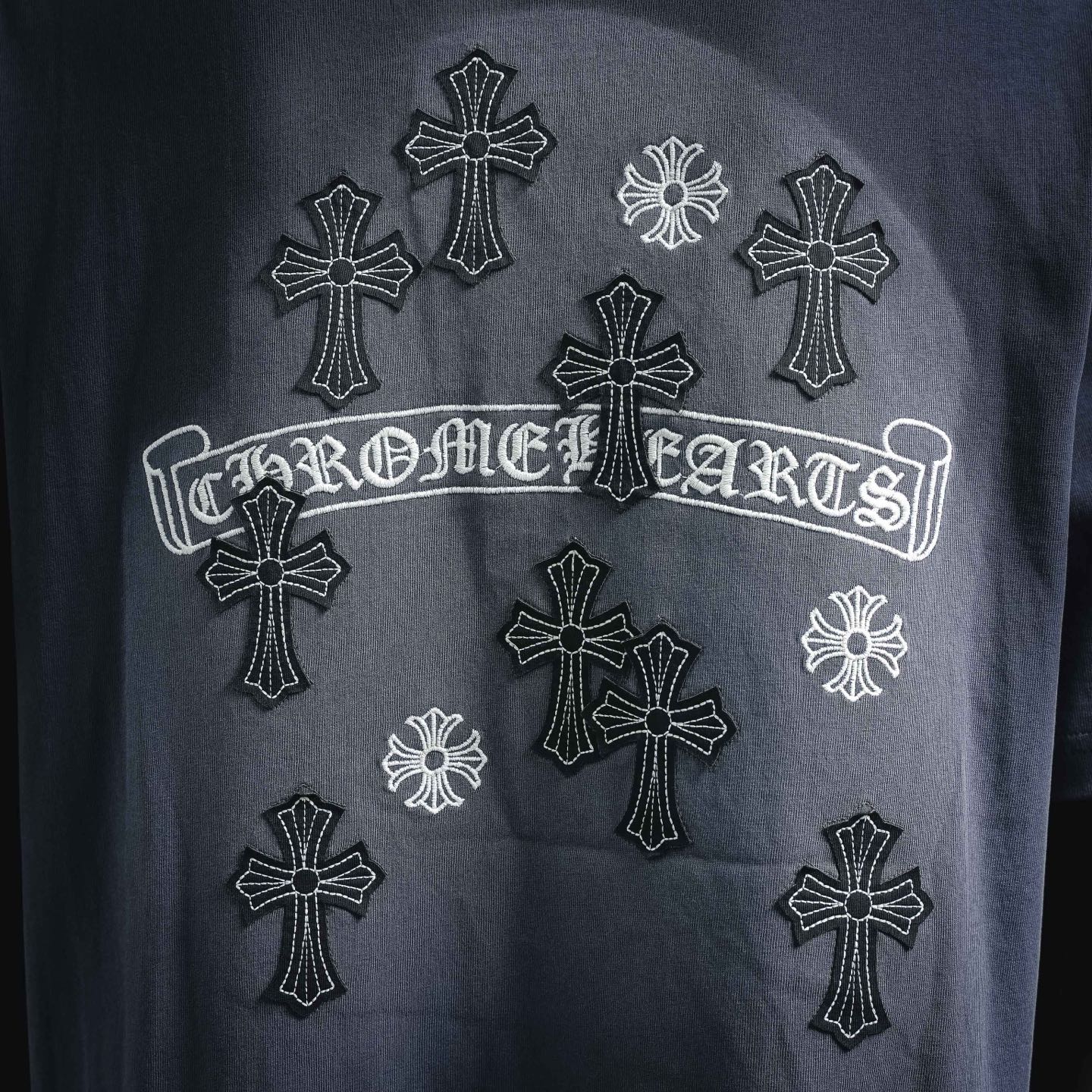 Chrome cross embroidered t-shirt