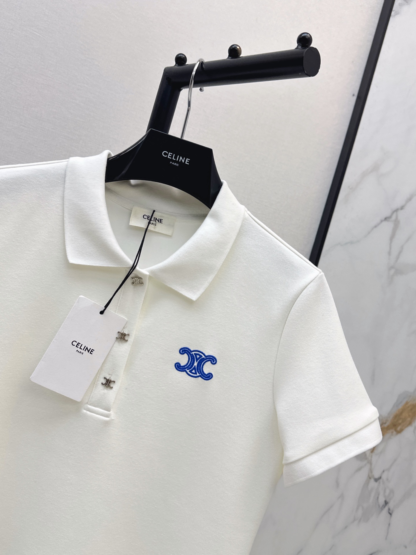 Celi 26ss embroidery polo dress