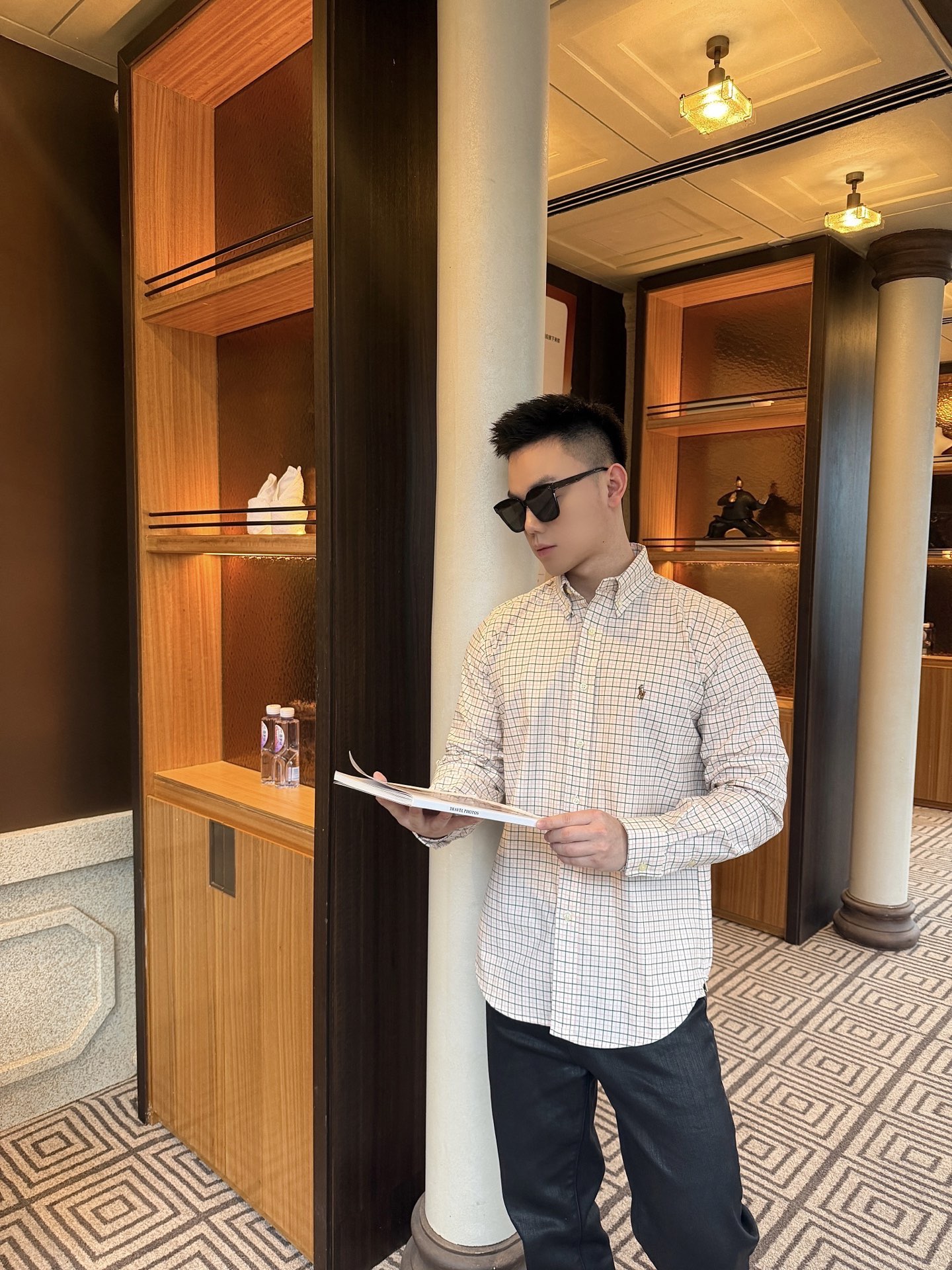 Ralph embroidered plaid shirt