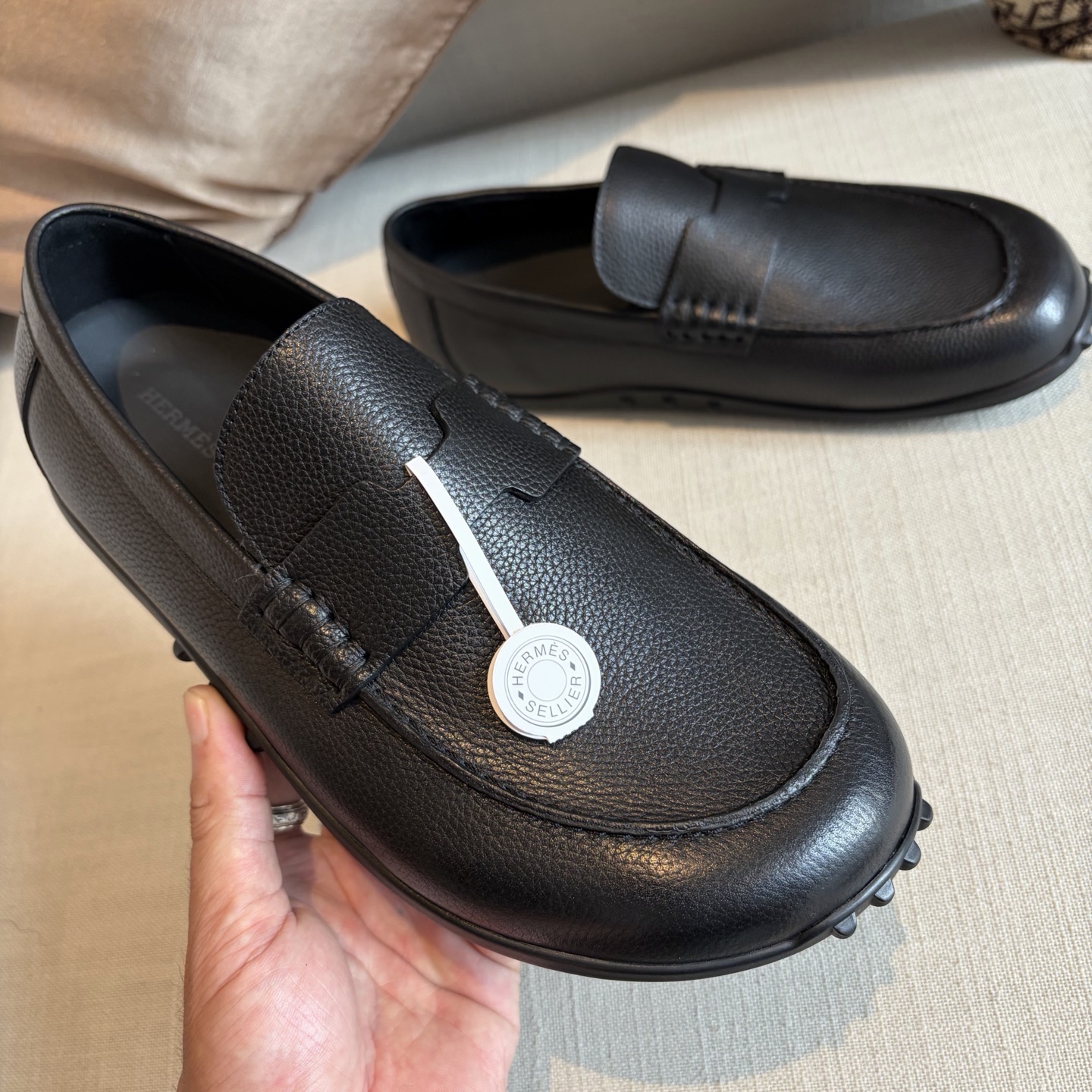 Herm leather loafers