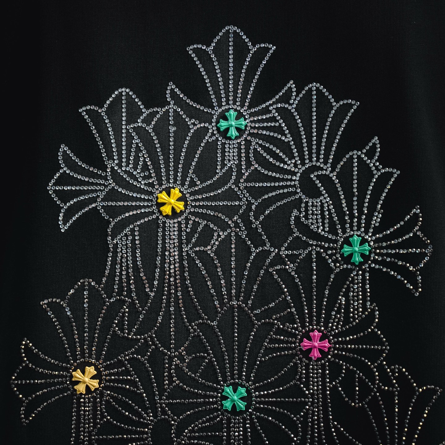 Chrome rhinestone t-sihirt