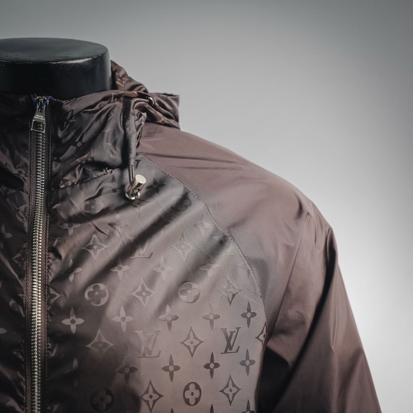 Louis splicing hooded jacket